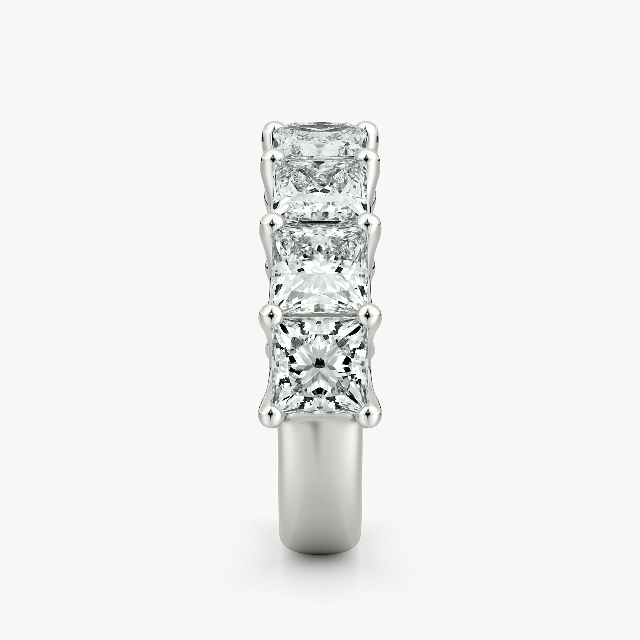 The Eternity Band | Princess | 18k | White Gold | bandStyle: half | caratWeight: 4.0ct