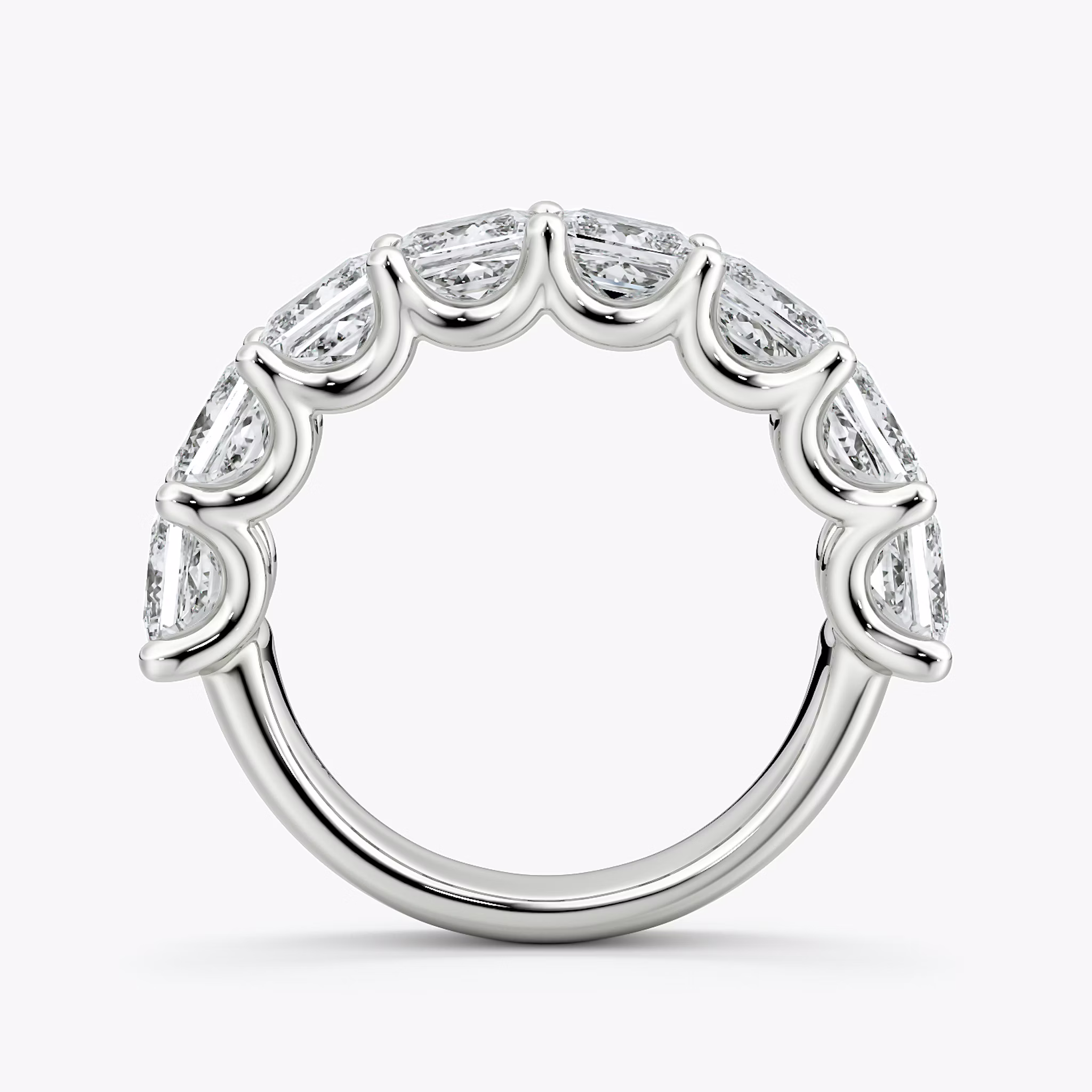 The Eternity Band | Princess | 18k | White Gold | bandStyle: half | caratWeight: 4.0ct
