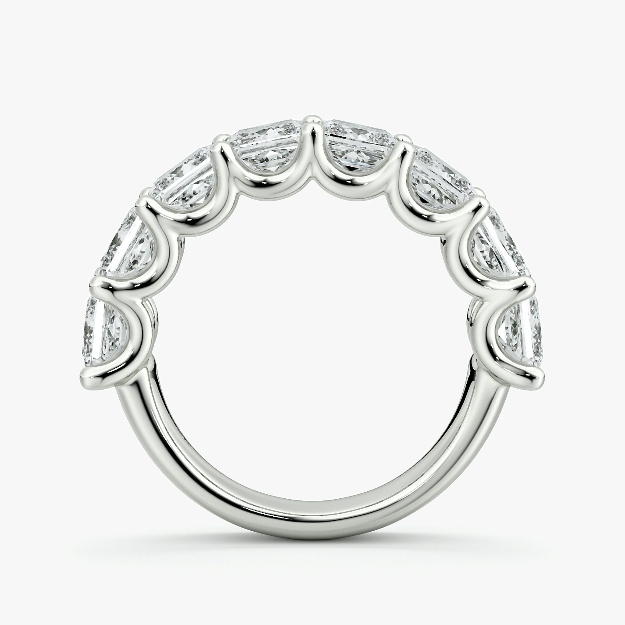 The Eternity Band | Princess | 18k | White Gold | bandStyle: half | caratWeight: 4.0ct