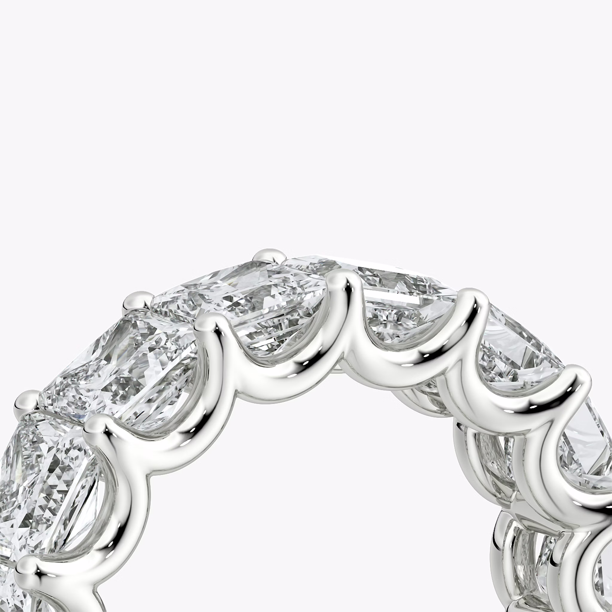 The Eternity Band | Princess | 18k | White Gold | bandStyle: half | caratWeight: 4.0ct