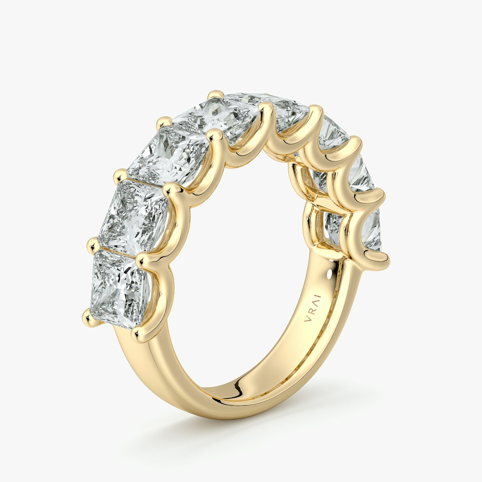The Eternity Band | Princess | 18k | Yellow Gold | bandStyle: half | caratWeight: 4.0ct