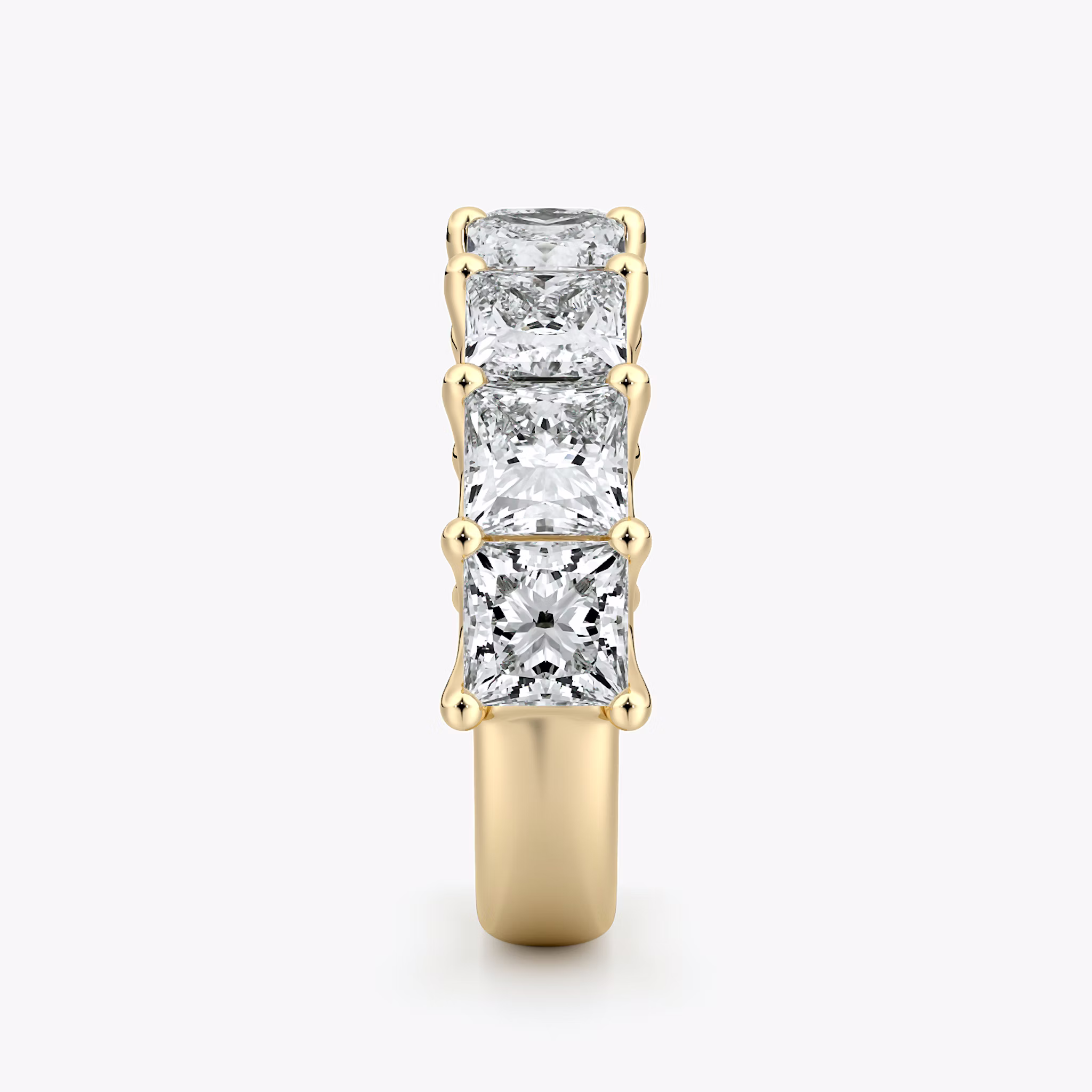 The Eternity Band | Princess | 18k | Yellow Gold | bandStyle: half | caratWeight: 4.0ct