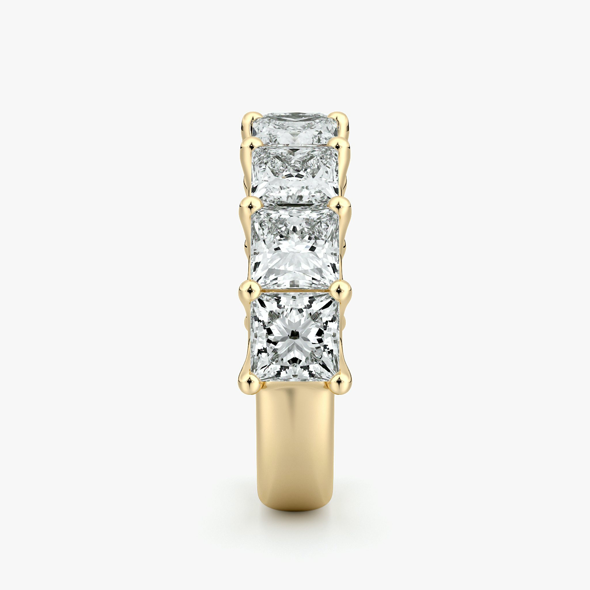 The Eternity Band | Princess | 18k | Yellow Gold | bandStyle: half | caratWeight: 4.0ct