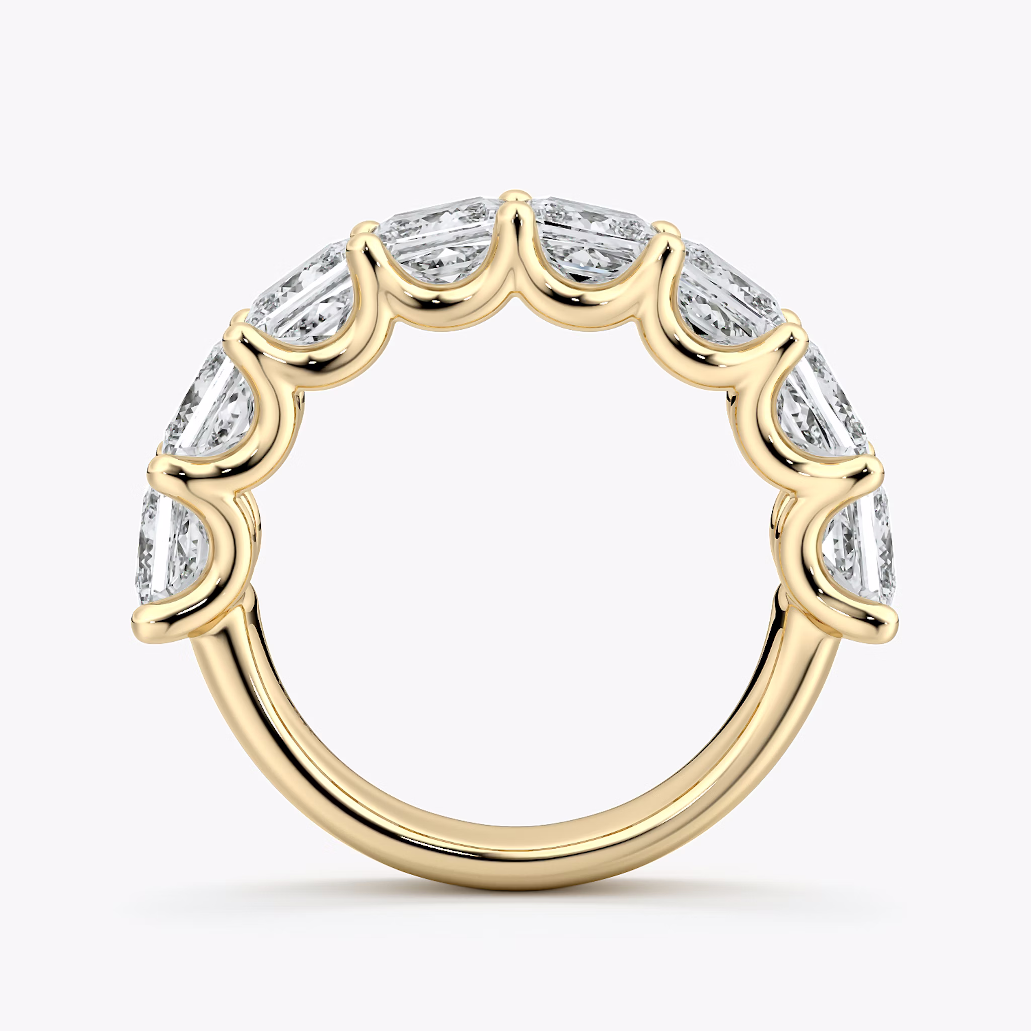 The Eternity Band | Princess | 18k | Yellow Gold | bandStyle: half | caratWeight: 4.0ct
