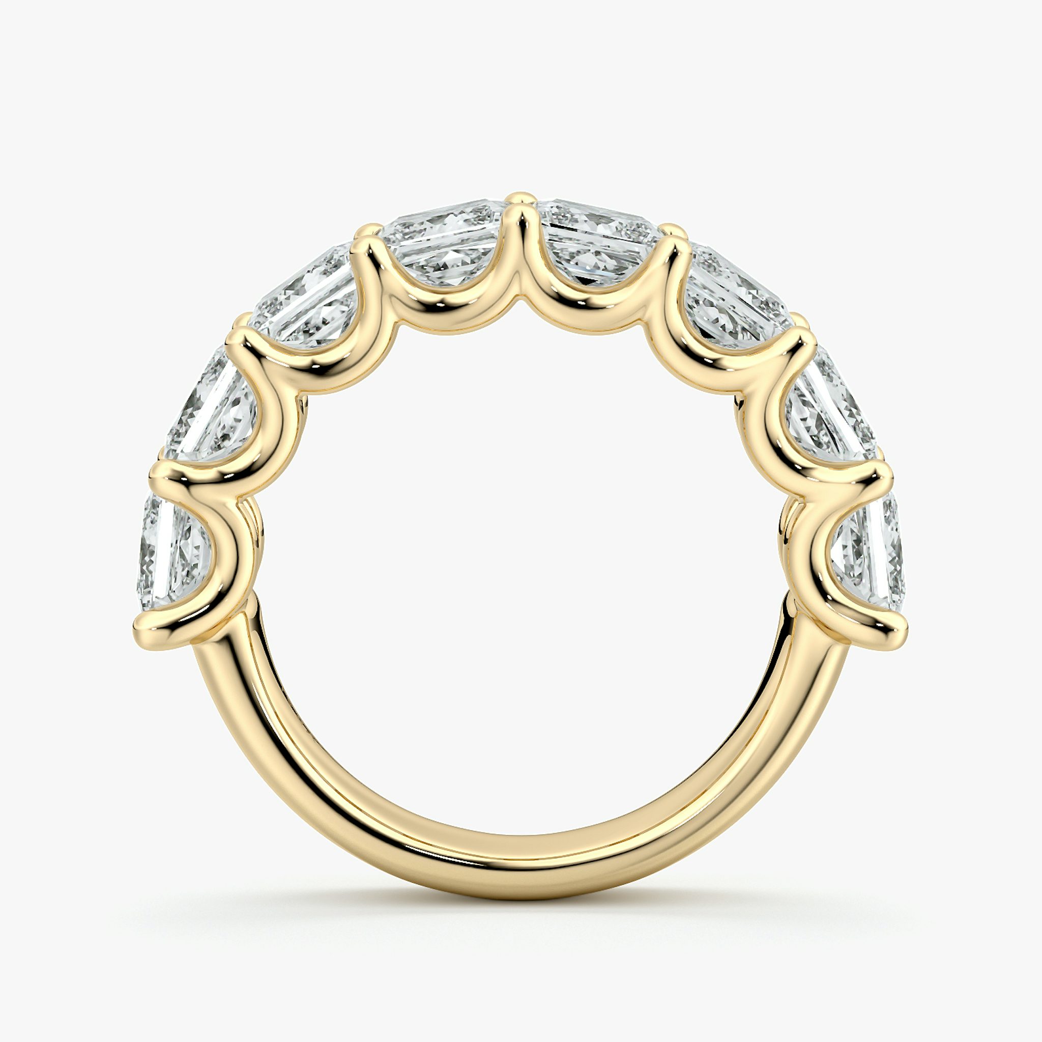 The Eternity Band | Princess | 18k | Yellow Gold | bandStyle: half | caratWeight: 4.0ct