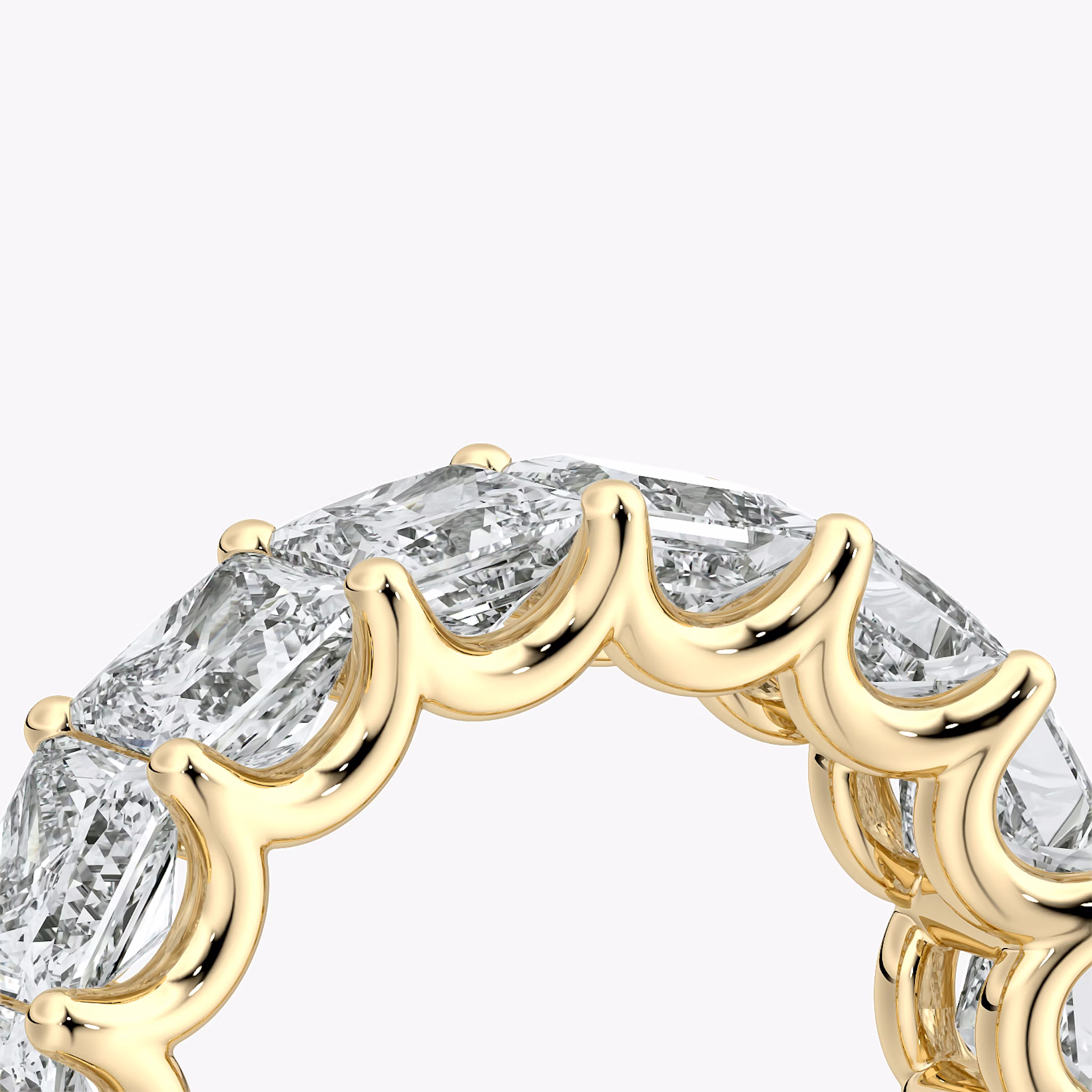 The Eternity Band | Princess | 18k | Yellow Gold | bandStyle: half | caratWeight: 4.0ct