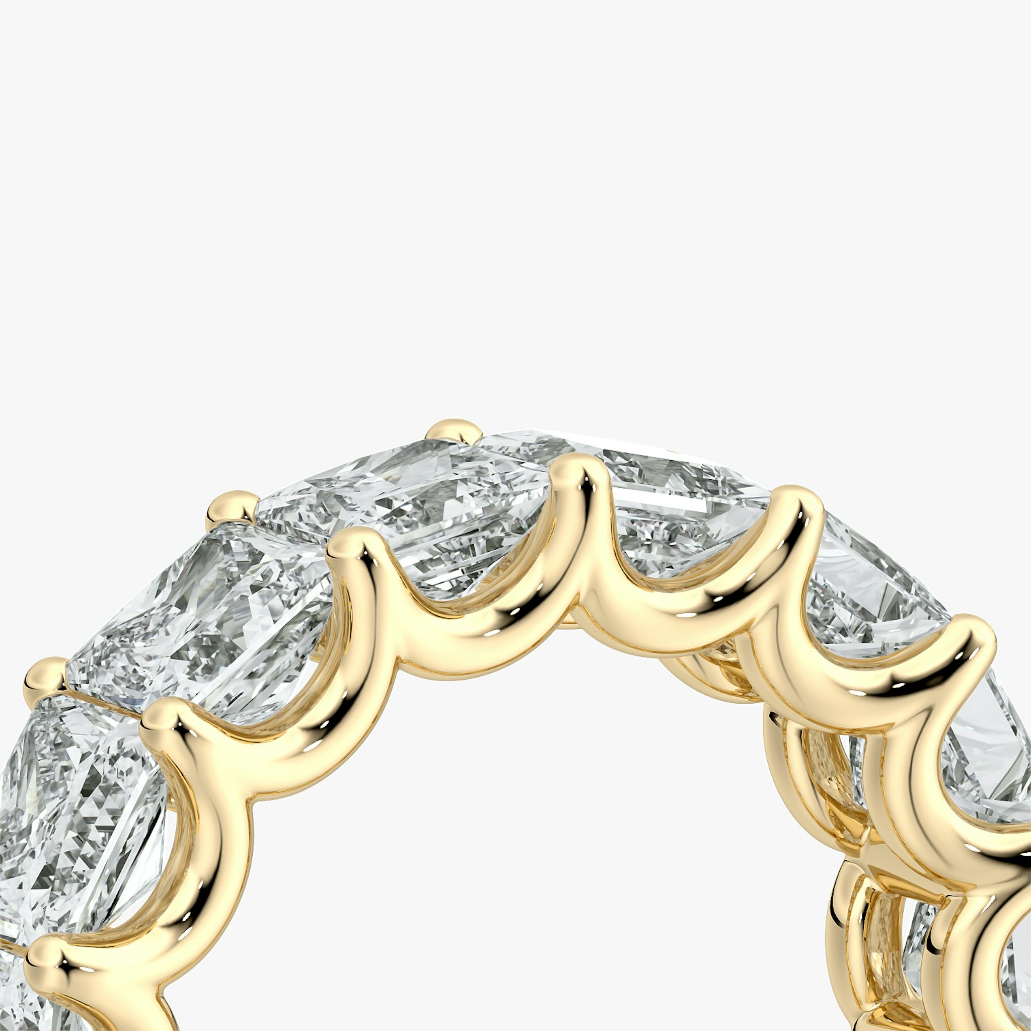 The Eternity Band | Princess | 18k | Yellow Gold | bandStyle: half | caratWeight: 4.0ct