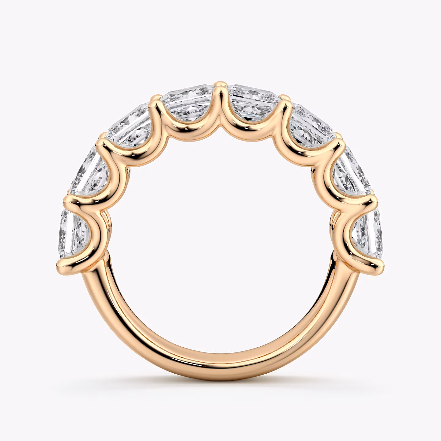 The Eternity Band | Princess | 14k | Rose Gold | bandStyle: half | caratWeight: 4.0ct