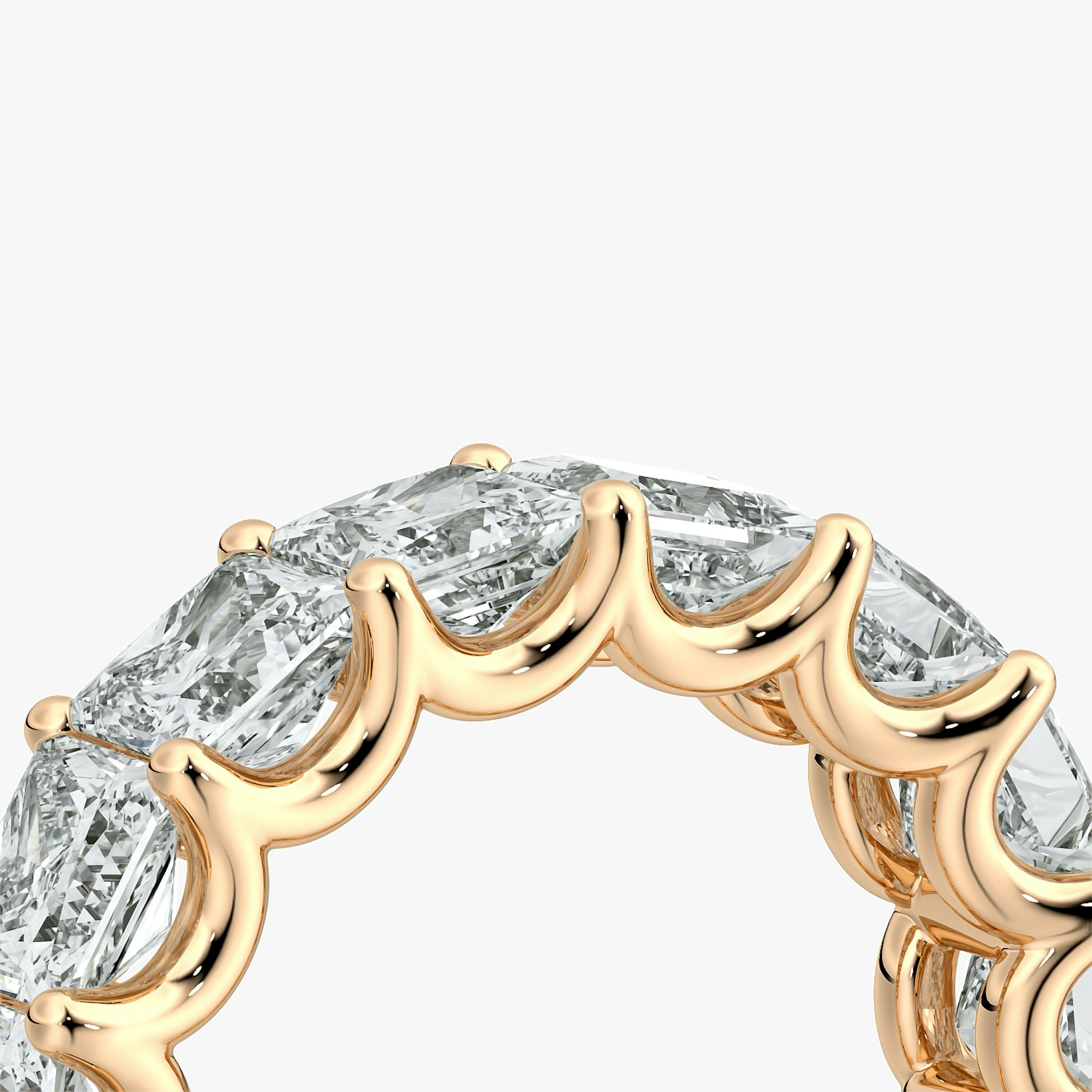 The Eternity Band | Princess | 14k | Rose Gold | bandStyle: half | caratWeight: 4.0ct