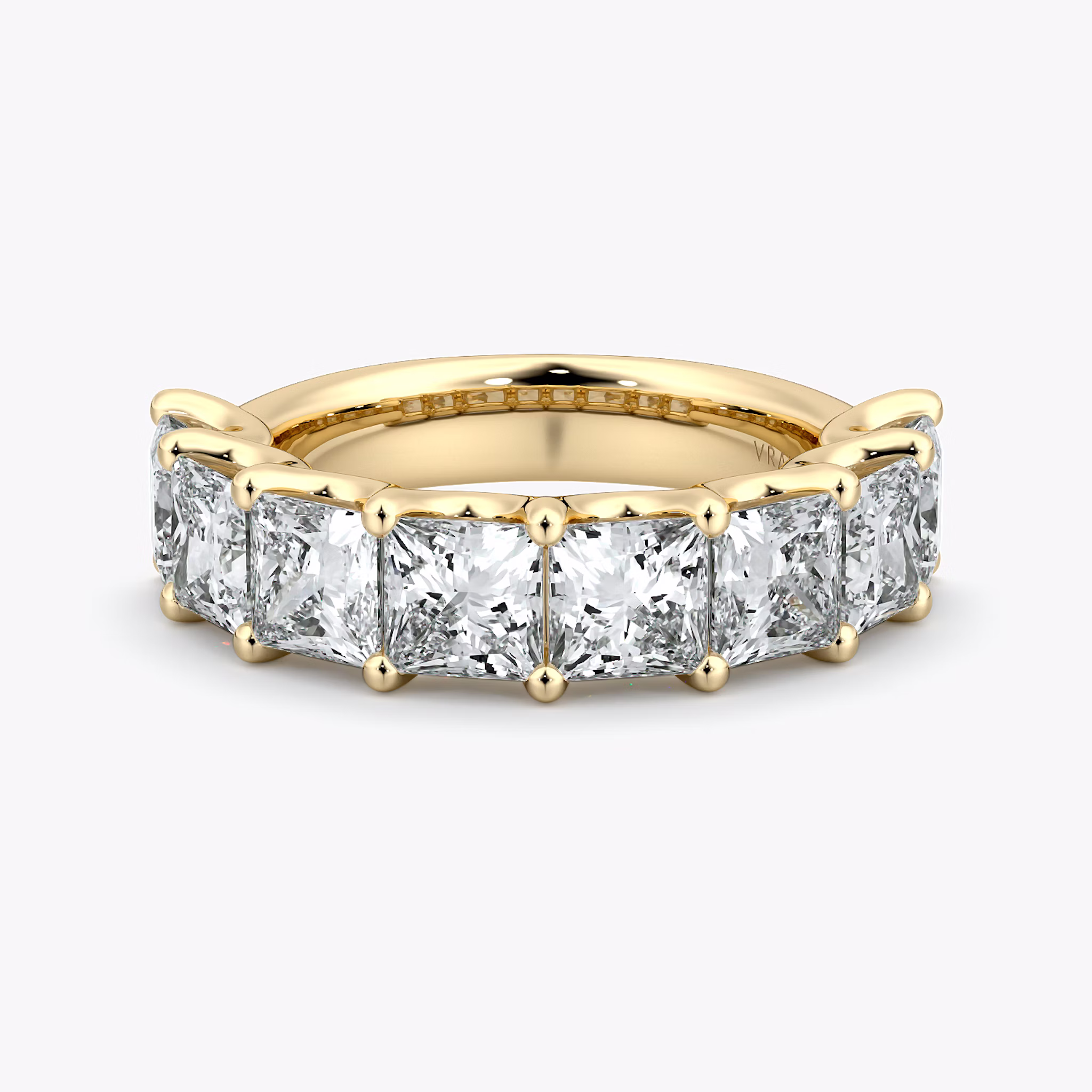 The Eternity Band | Princess | 18k | Yellow Gold | bandStyle: half | caratWeight: 4.0ct