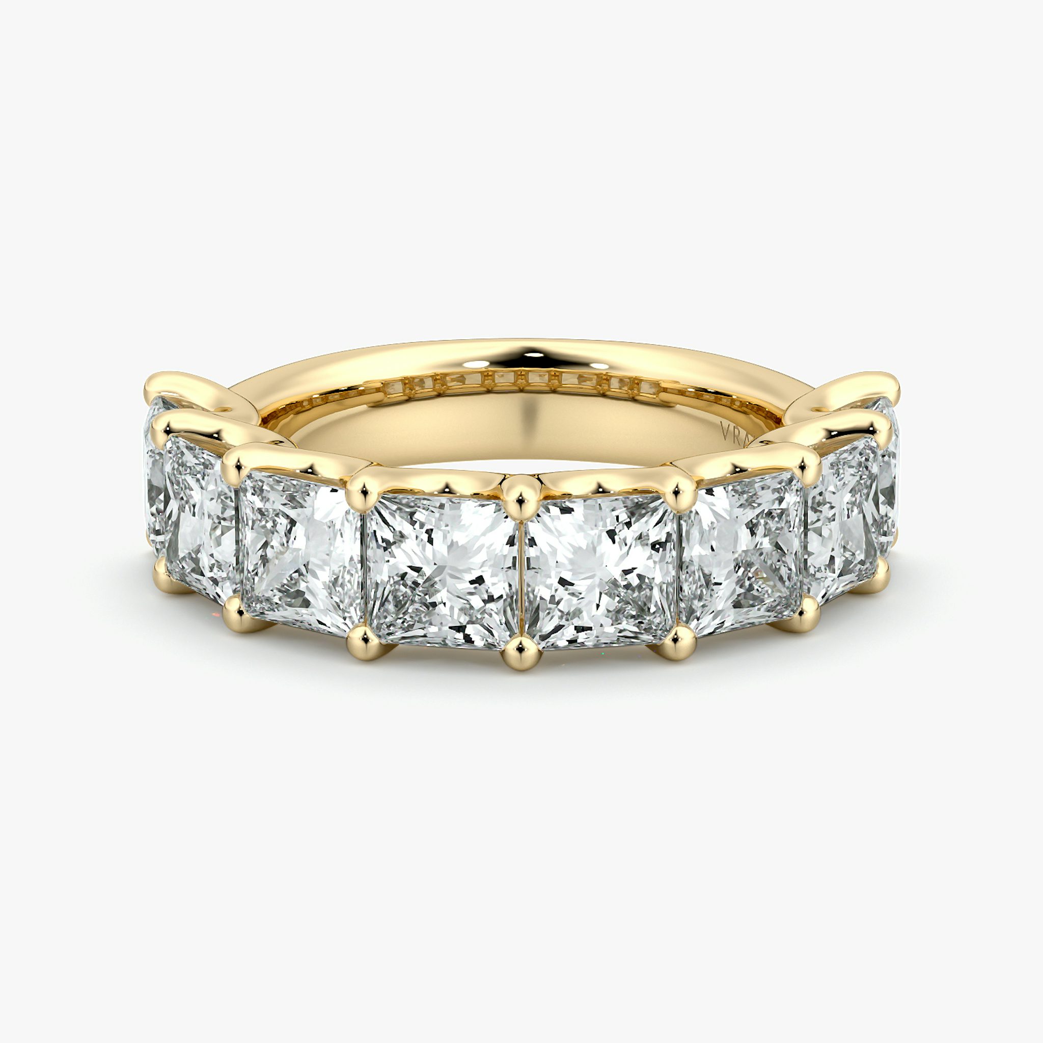 The Eternity Band | Princess | 18k | Yellow Gold | bandStyle: half | caratWeight: 4.0ct