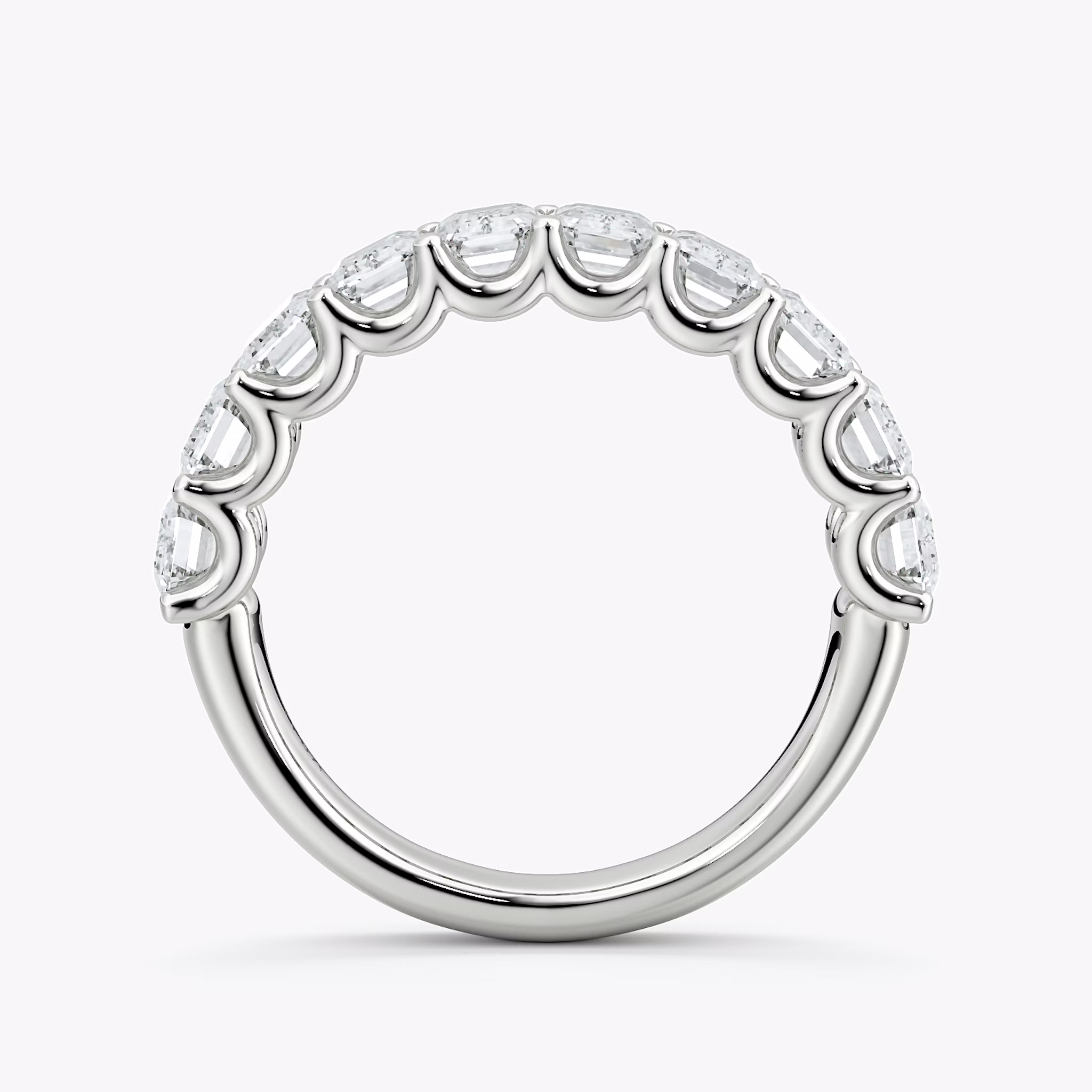 The Eternity Band | Emerald | 18k | White Gold | bandStyle: half | caratWeight: 2.5ct
