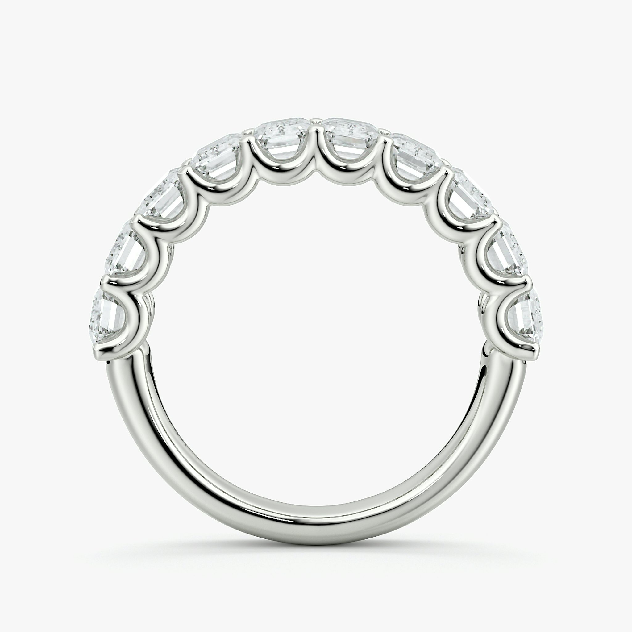 The Eternity Band | Emerald | 18k | White Gold | bandStyle: half | caratWeight: 2.5ct