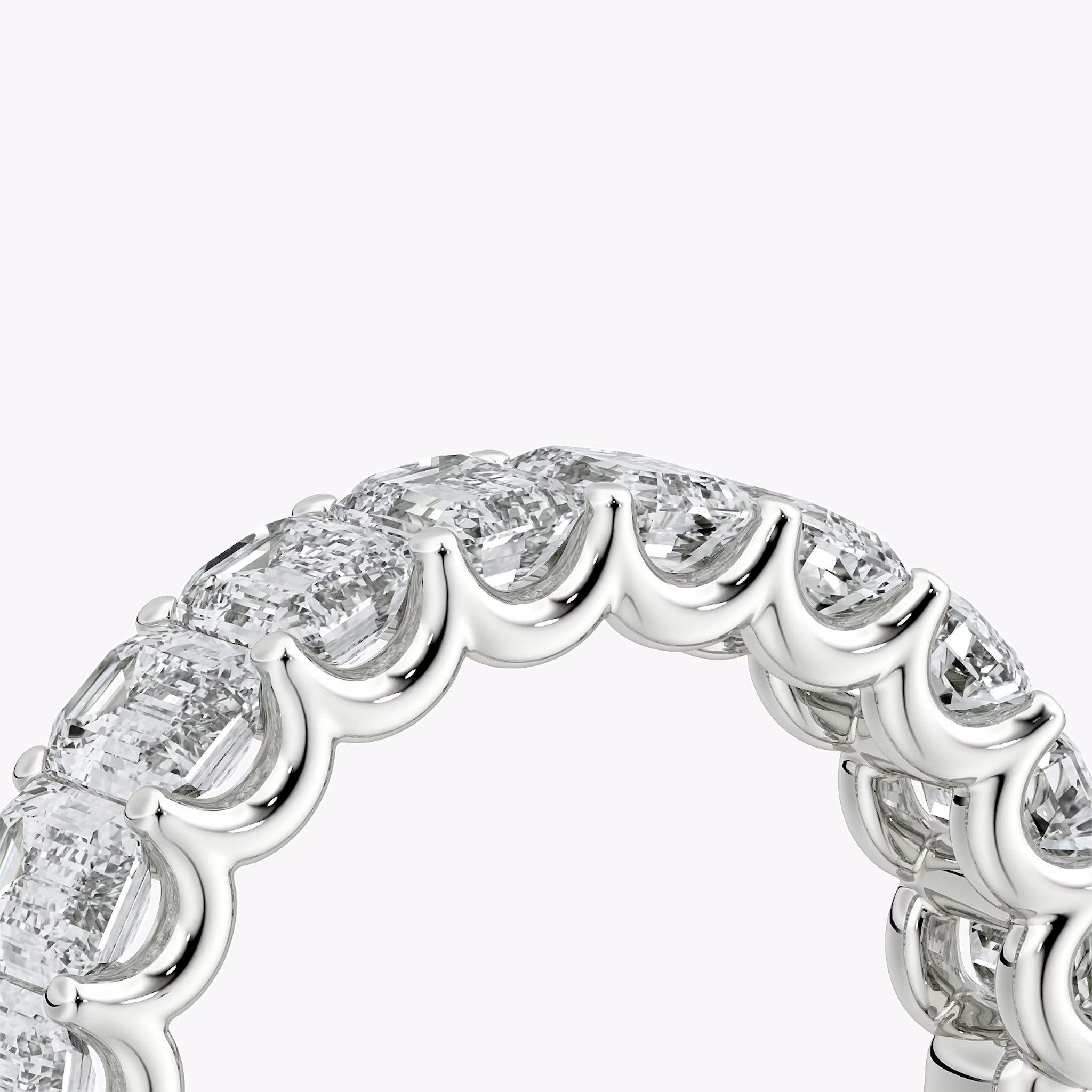 The Eternity Band | Emerald | 18k | White Gold | bandStyle: half | caratWeight: 2.5ct