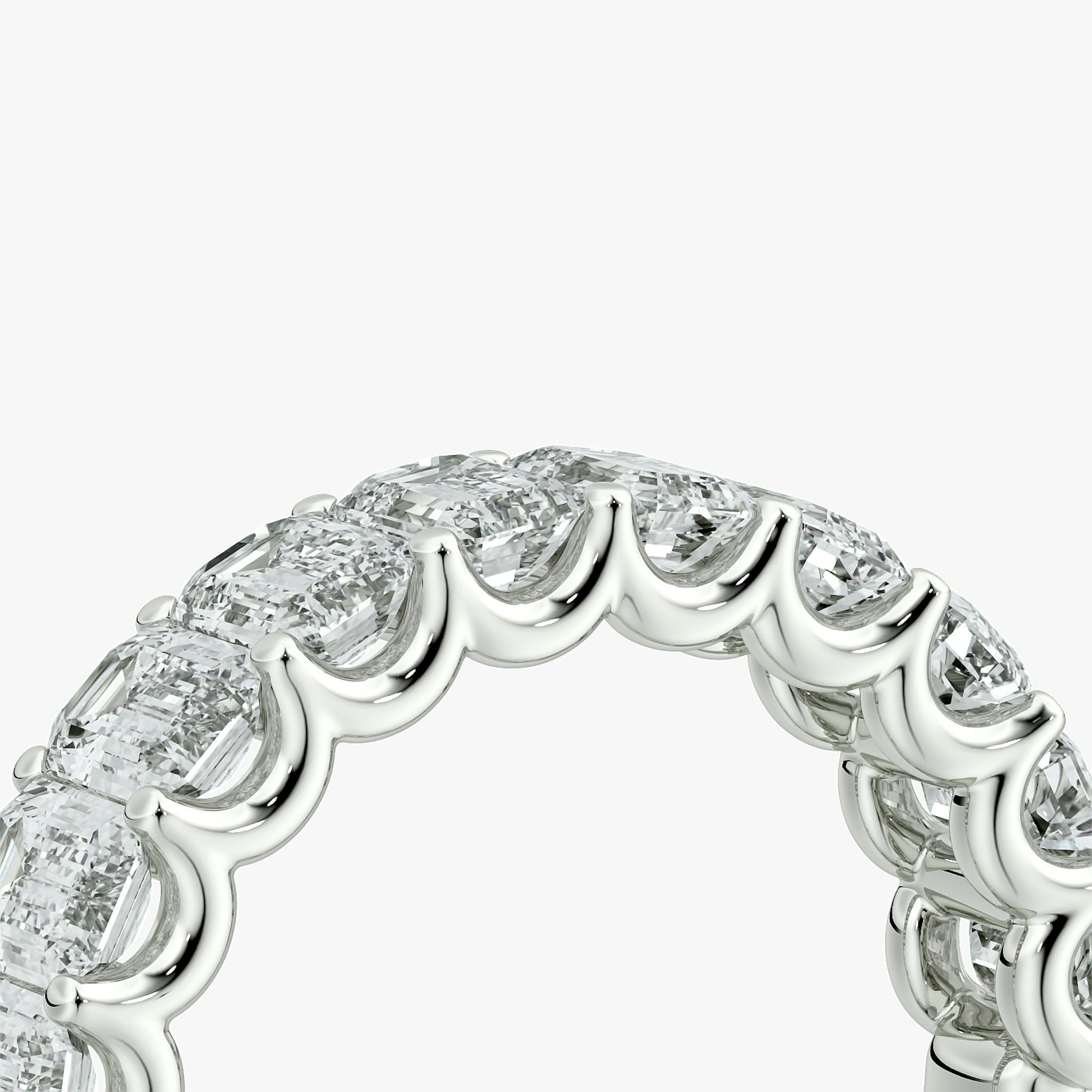 The Eternity Band | Emerald | 18k | White Gold | bandStyle: half | caratWeight: 2.5ct