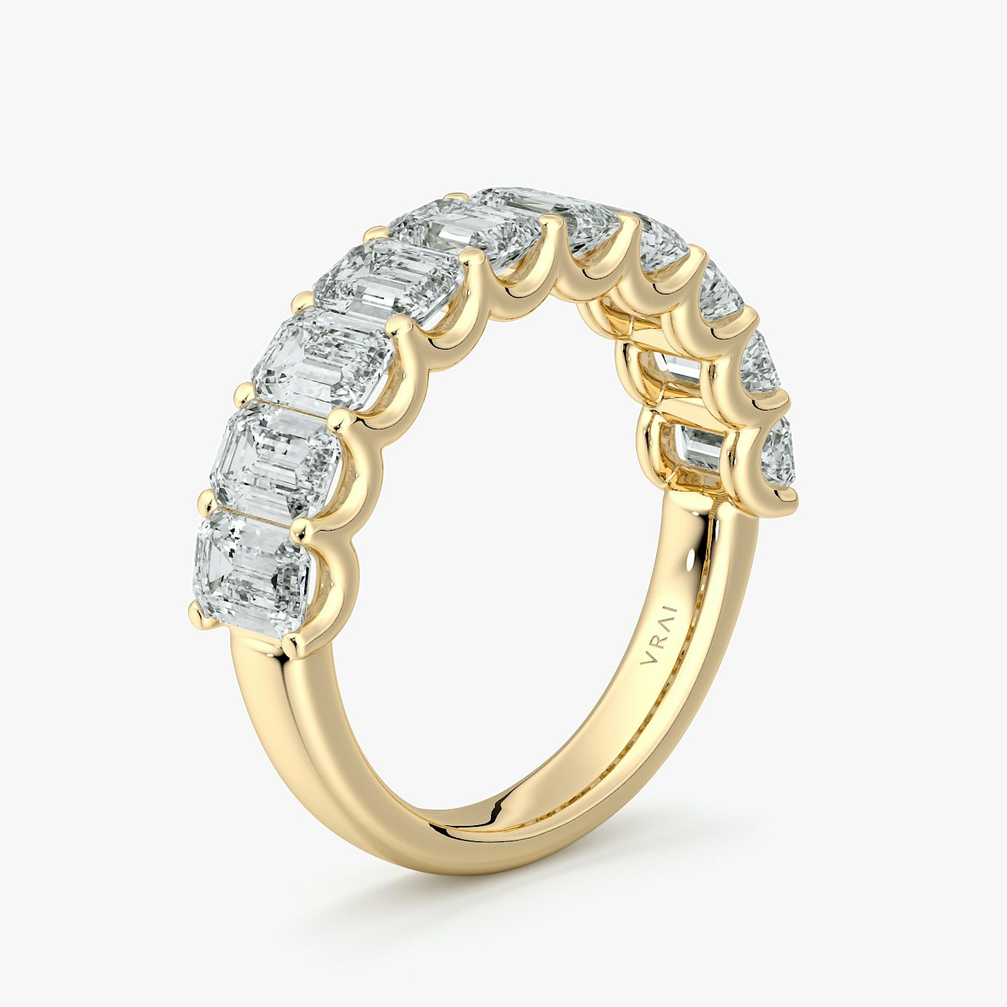 The Eternity Band | Emerald | 18k | Yellow Gold | bandStyle: half | caratWeight: 2.5ct