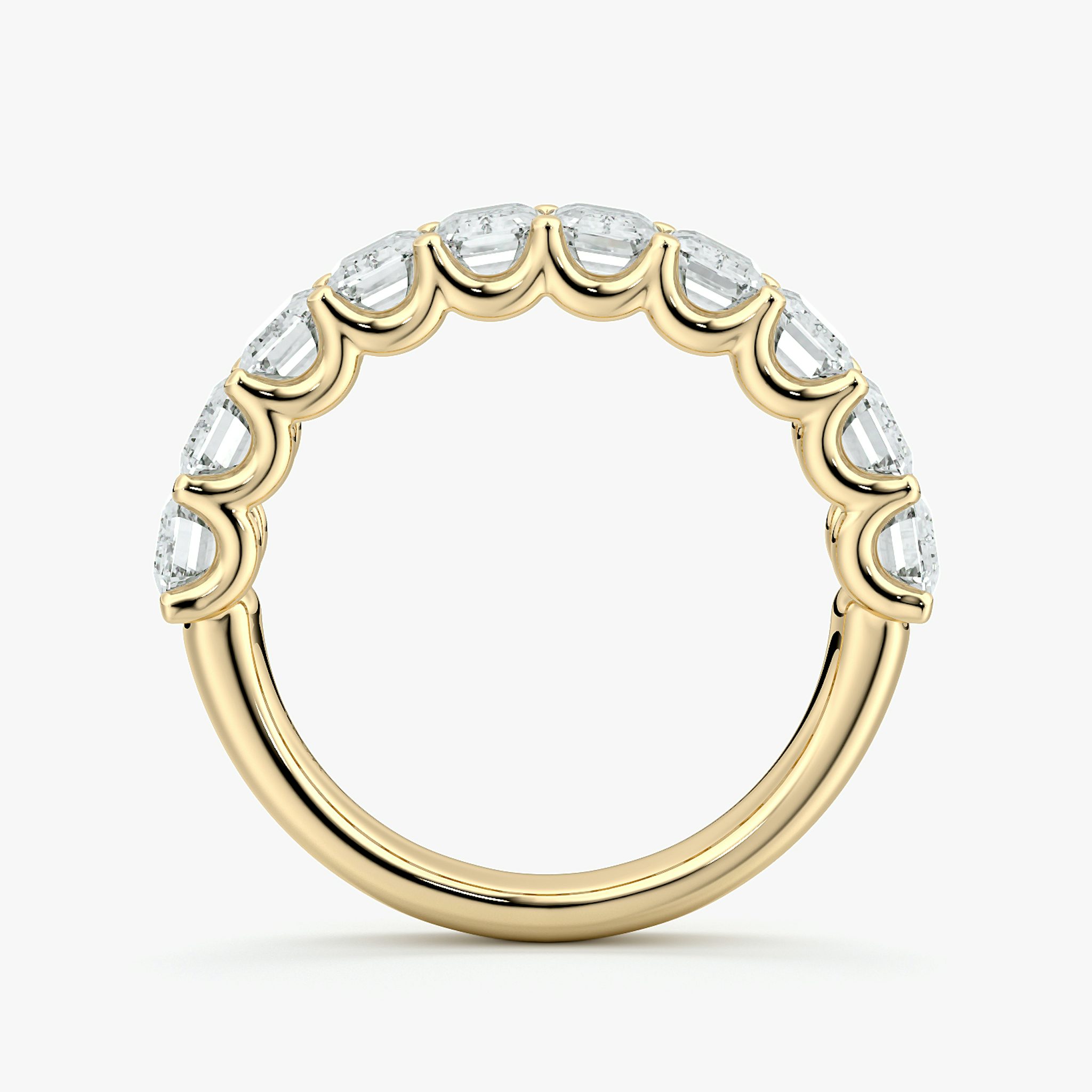The Eternity Band | Emerald | 18k | Yellow Gold | bandStyle: half | caratWeight: 2.5ct