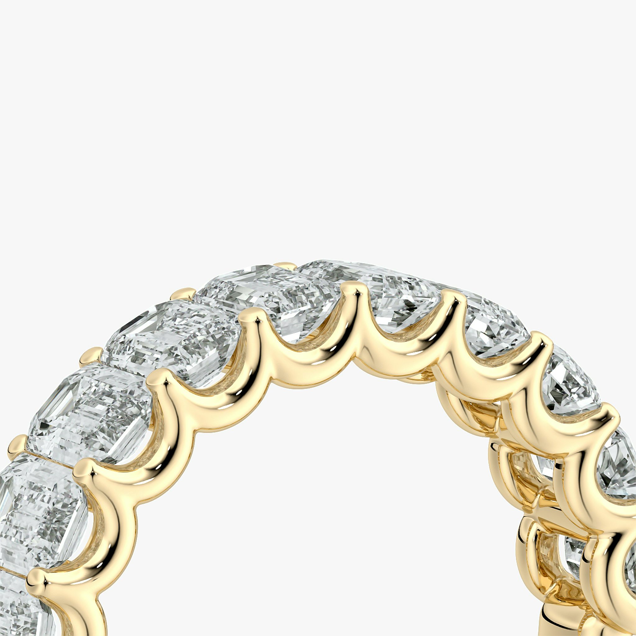 The Eternity Band | Emerald | 18k | Yellow Gold | bandStyle: half | caratWeight: 2.5ct