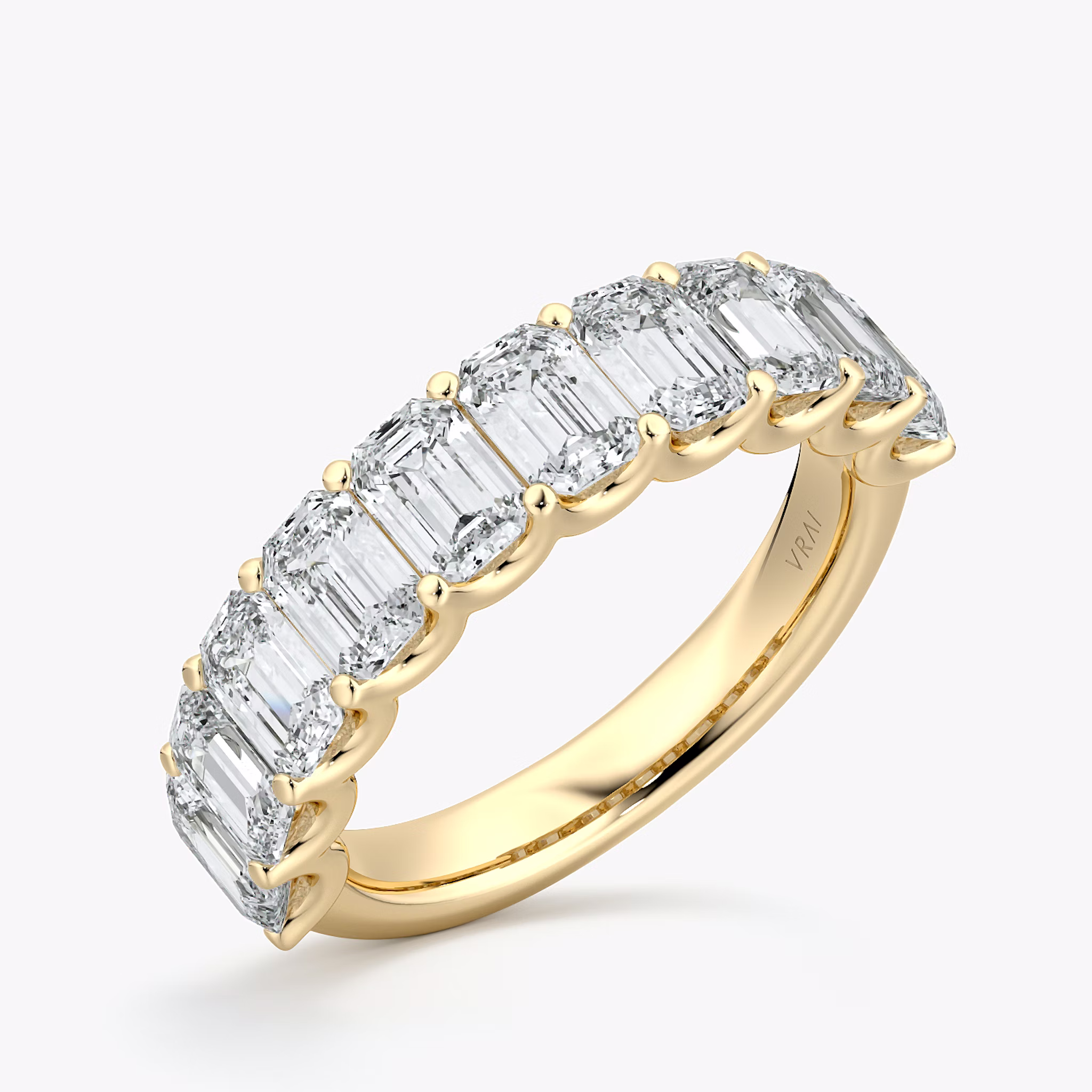 The Eternity Band | Emerald | 18k | Yellow Gold | bandStyle: half | caratWeight: 2.5ct