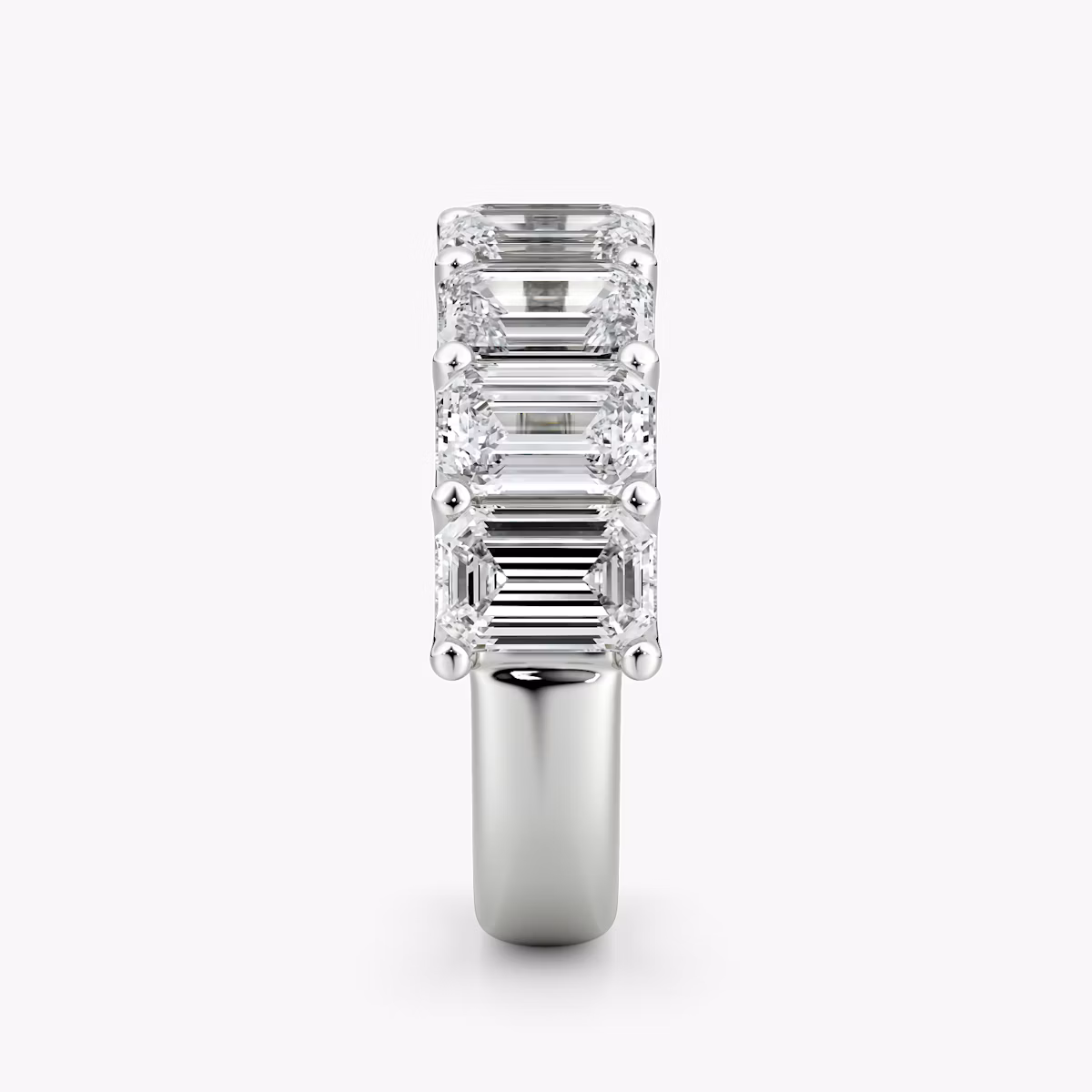 The Eternity Band | Emerald | 18k | White Gold | bandStyle: half | caratWeight: 4.0ct