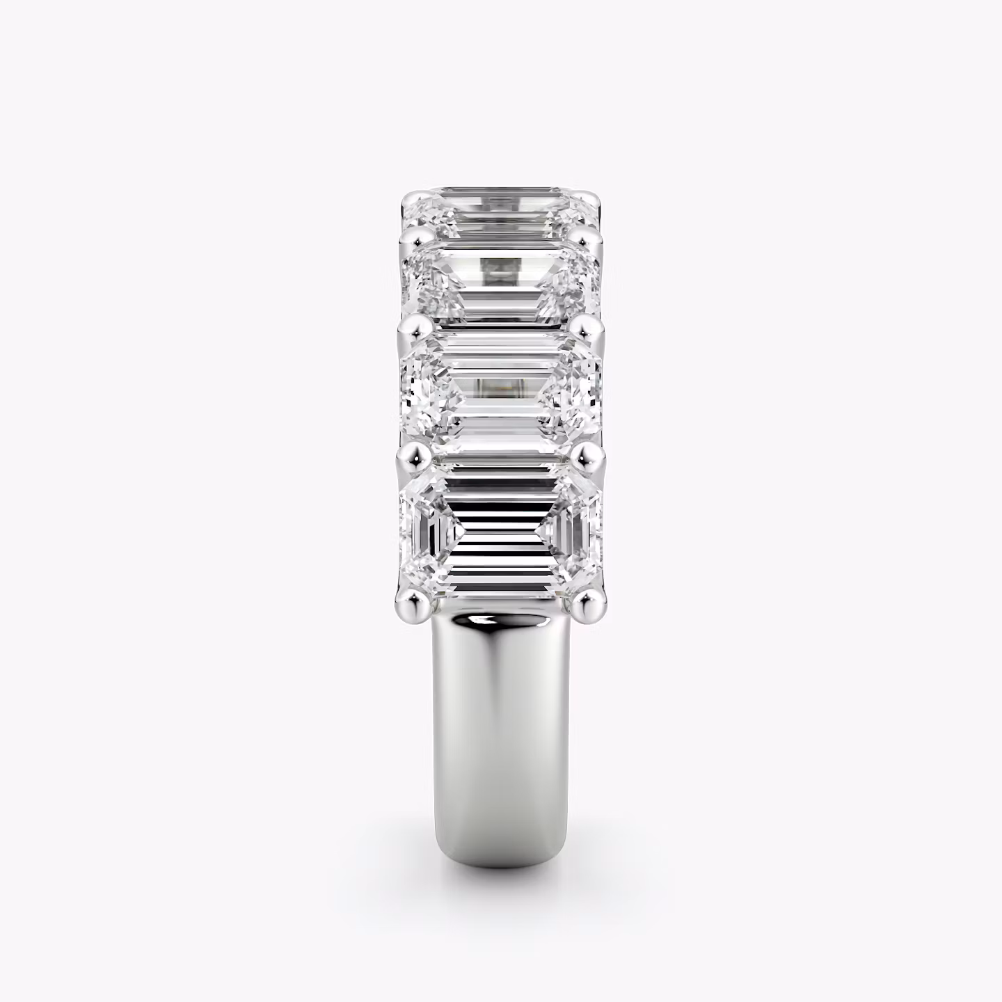 The Eternity Band | Emerald | Platinum | bandStyle: half | caratWeight: 4.0ct