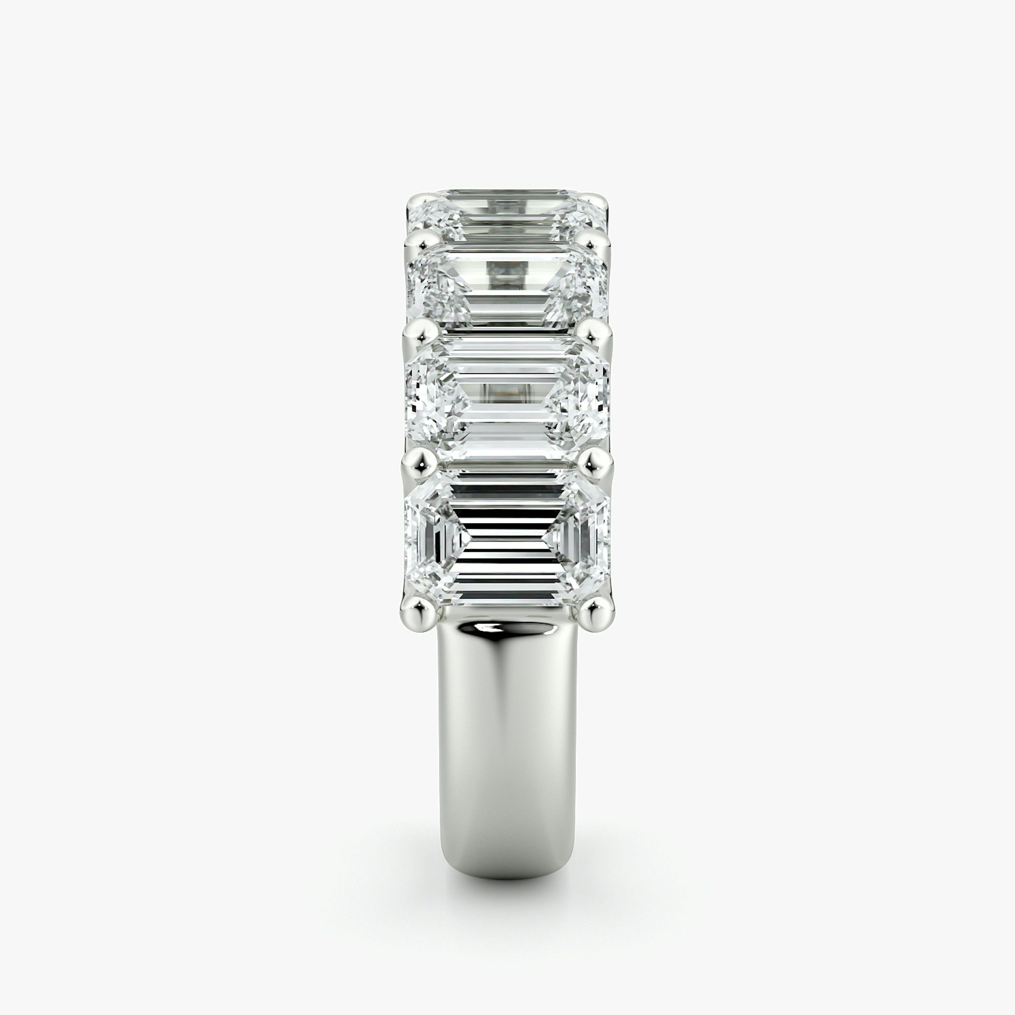The Eternity Band | Emerald | 18k | White Gold | bandStyle: half | caratWeight: 4.0ct