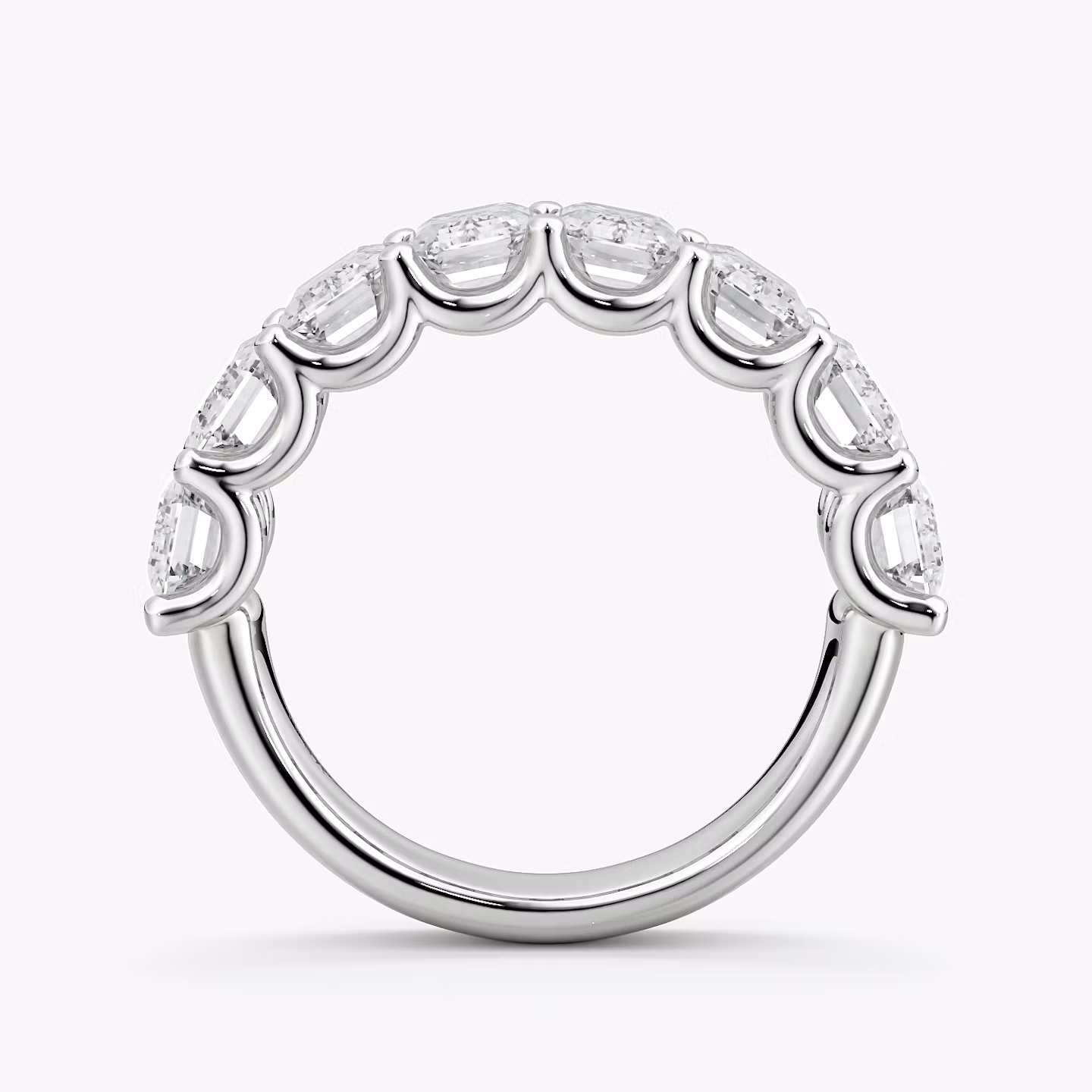 The Eternity Band | Emerald | Platinum | bandStyle: half | caratWeight: 4.0ct