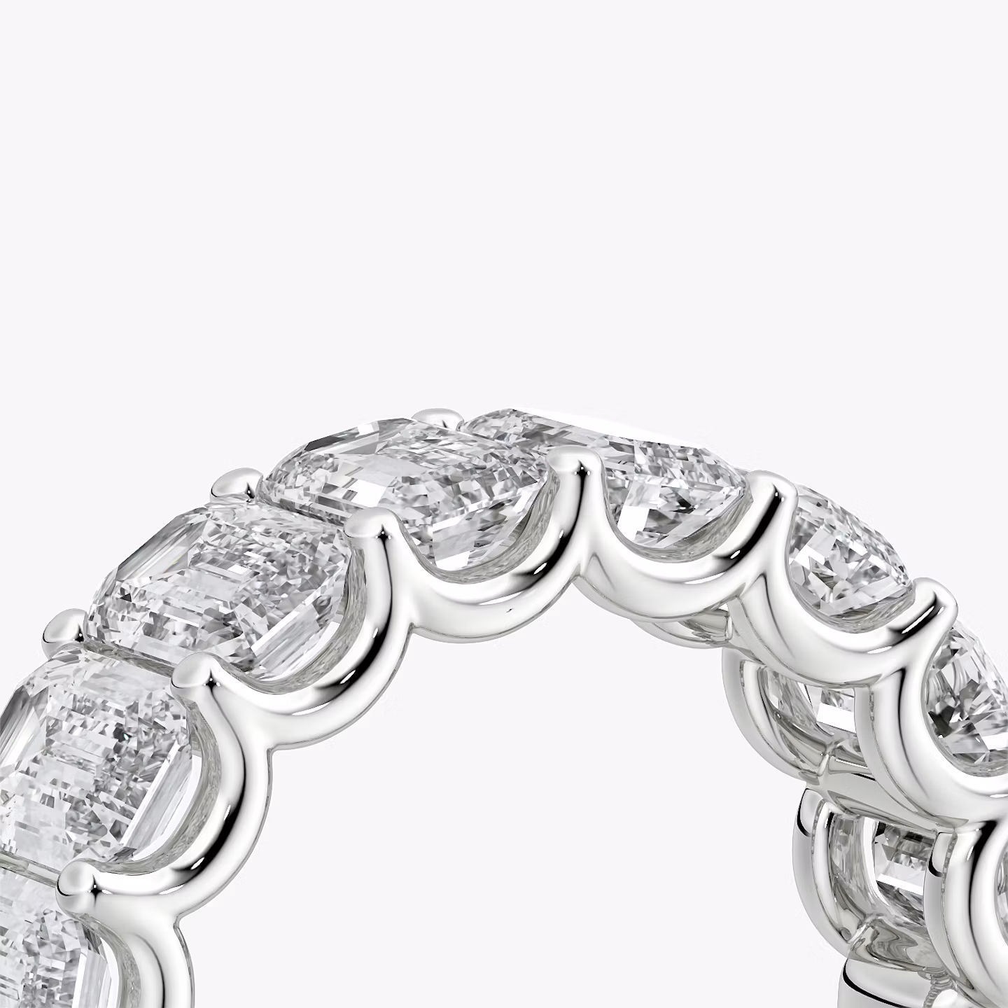 The Eternity Band | Emerald | Platinum | bandStyle: half | caratWeight: 4.0ct