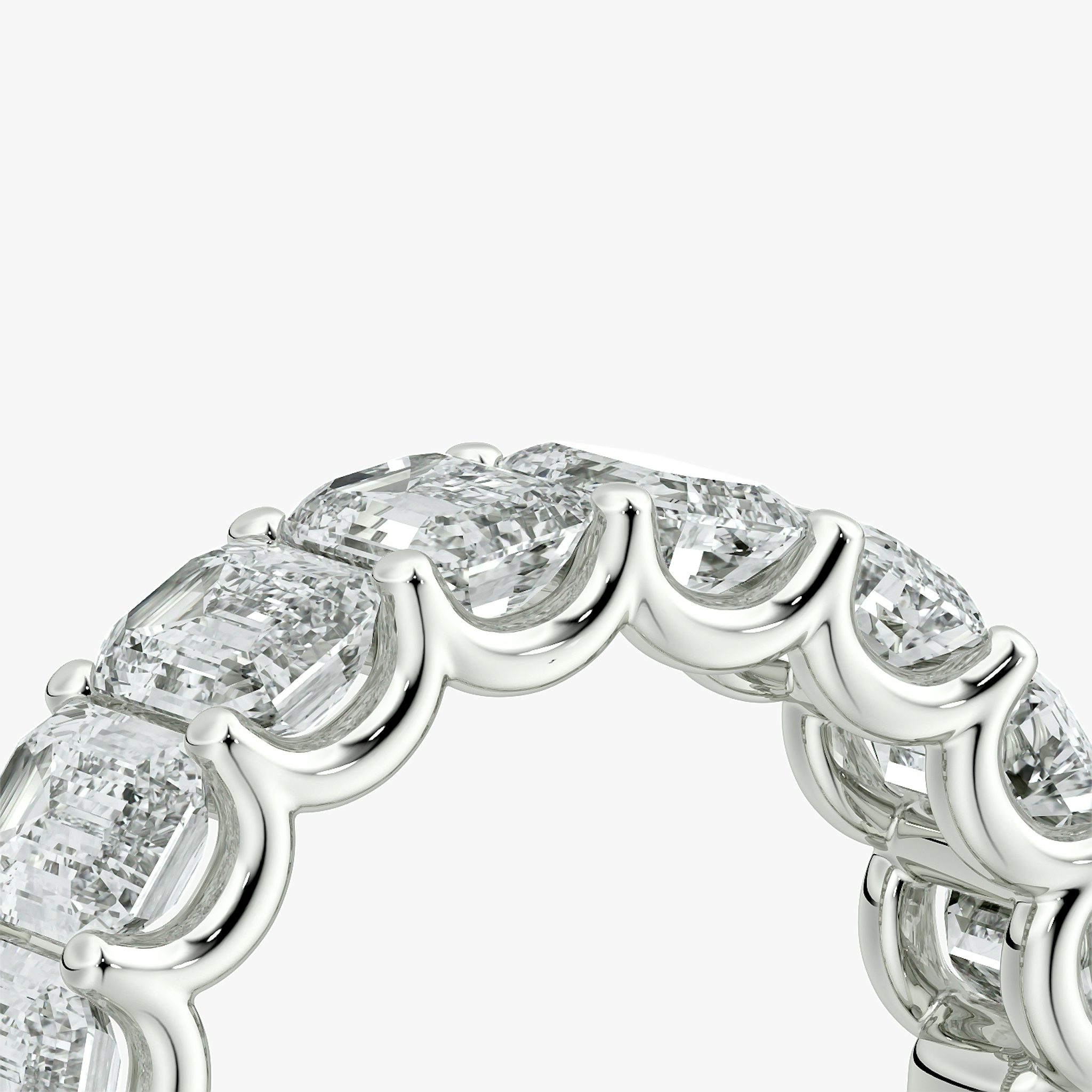 The Eternity Band | Emerald | 18k | White Gold | bandStyle: half | caratWeight: 4.0ct