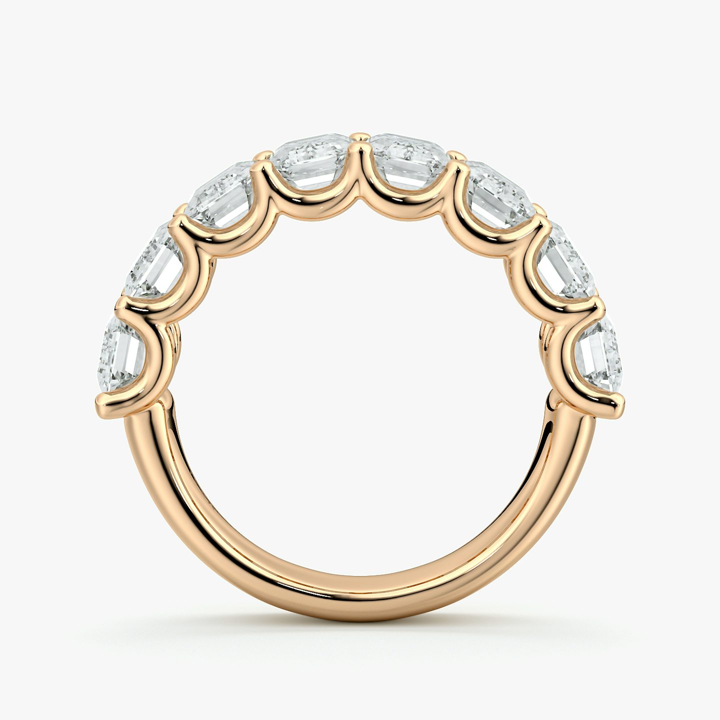 The Eternity Band | Emerald | 14k | Rose Gold | bandStyle: half | caratWeight: 4.0ct