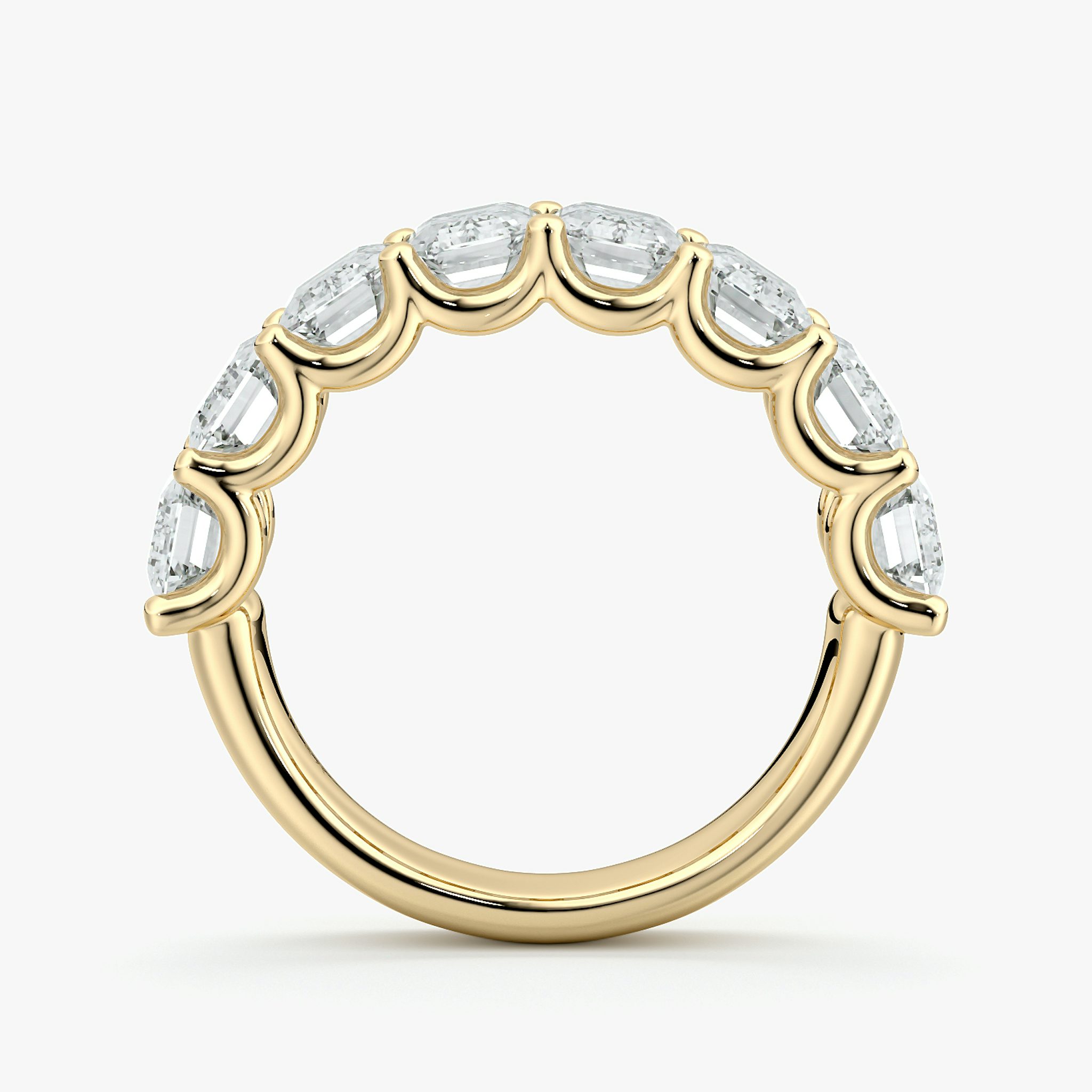 The Eternity Band | Emerald | 18k | Yellow Gold | bandStyle: half | caratWeight: 4.0ct
