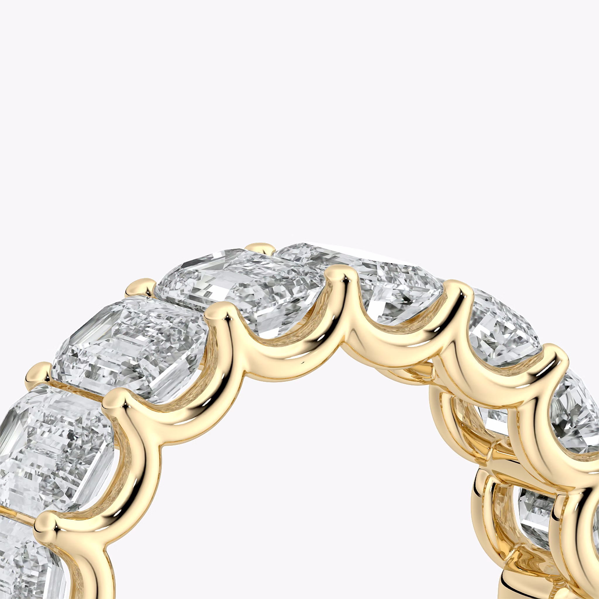 The Eternity Band | Emerald | 18k | Yellow Gold | bandStyle: half | caratWeight: 4.0ct