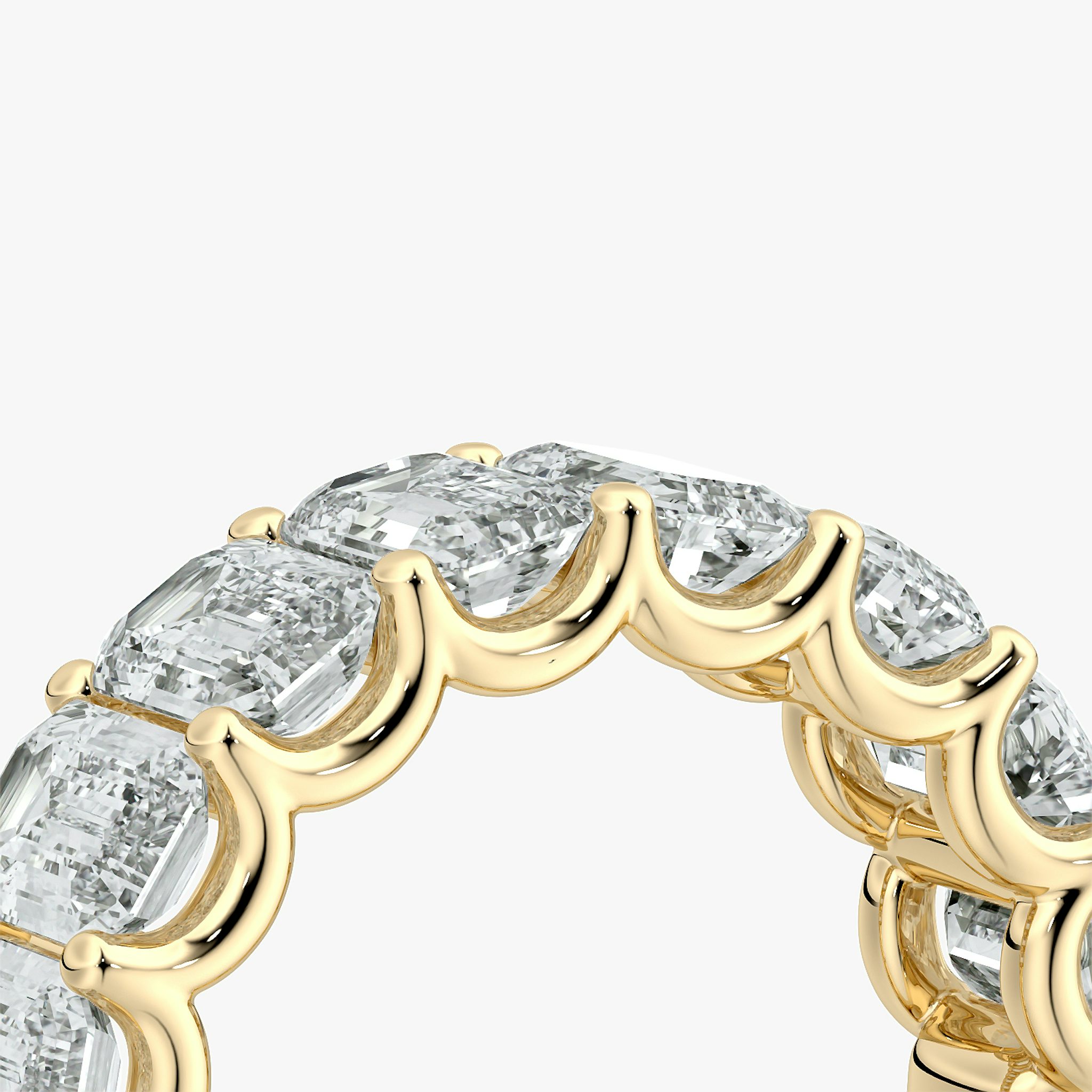 The Eternity Band | Emerald | 18k | Yellow Gold | bandStyle: half | caratWeight: 4.0ct
