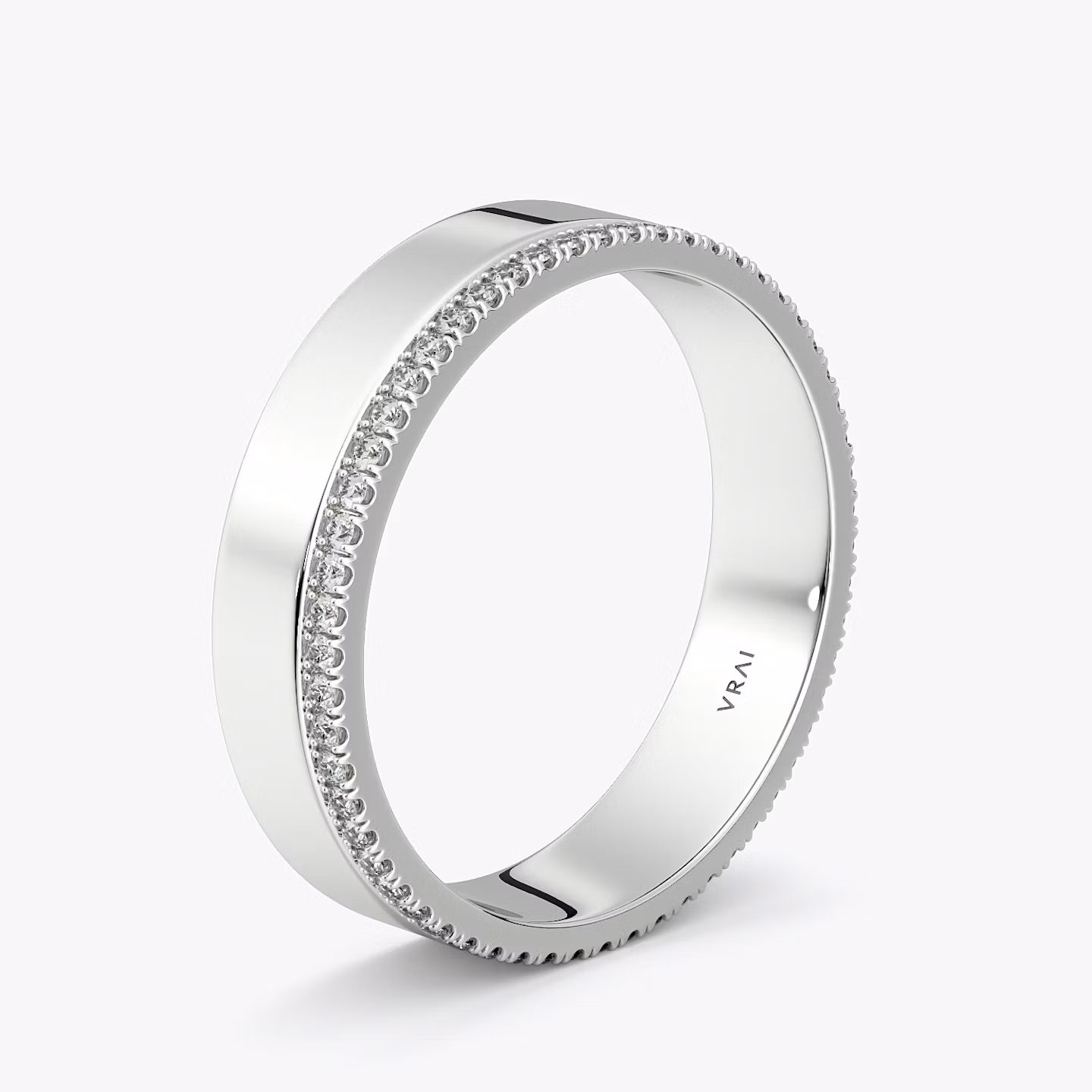 The Pavé Cigar Band | Platinum | bandAccent: Pavé | paveVersion: single