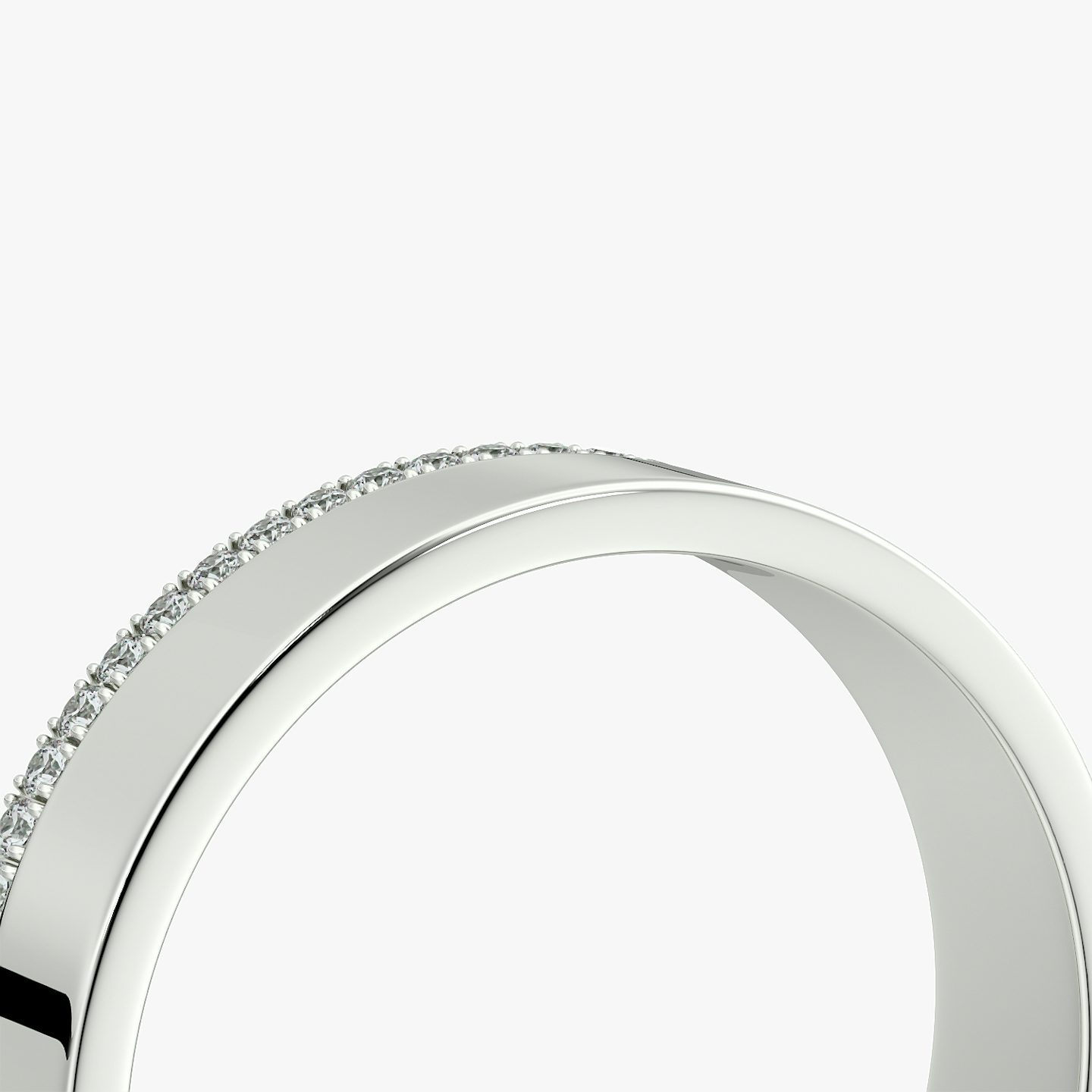 The Pavé Cigar Band | Platinum | bandAccent: Pavé | paveVersion: single
