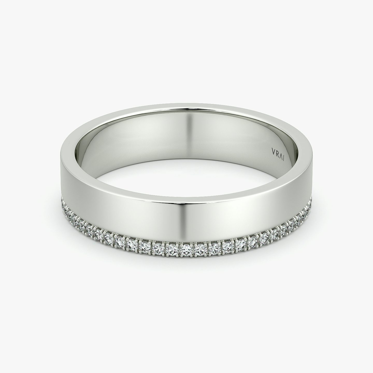 The Pavé Cigar Band | Platinum | bandAccent: Pavé | paveVersion: single