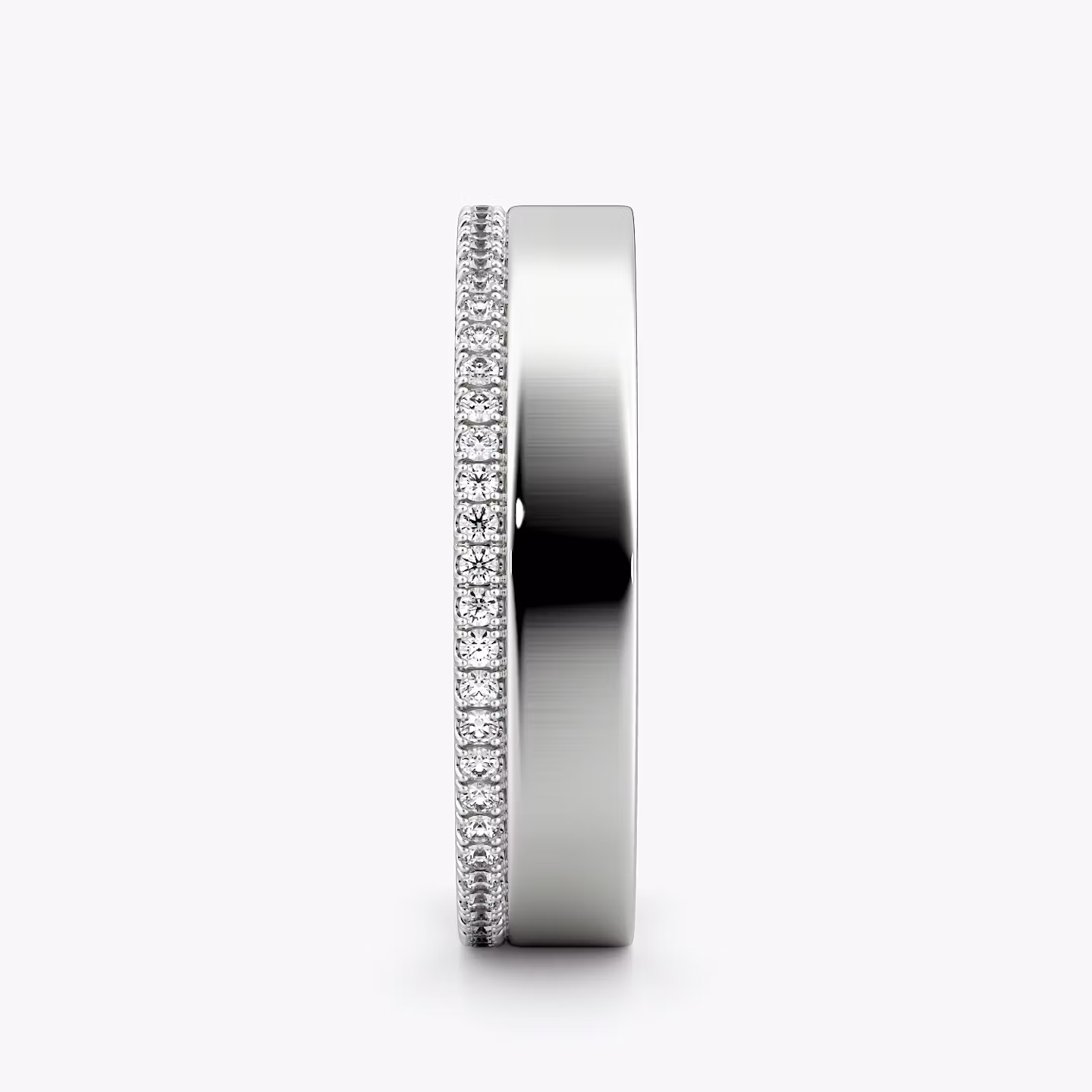 The Pavé Cigar Band | Platinum | bandAccent: Pavé | paveVersion: single
