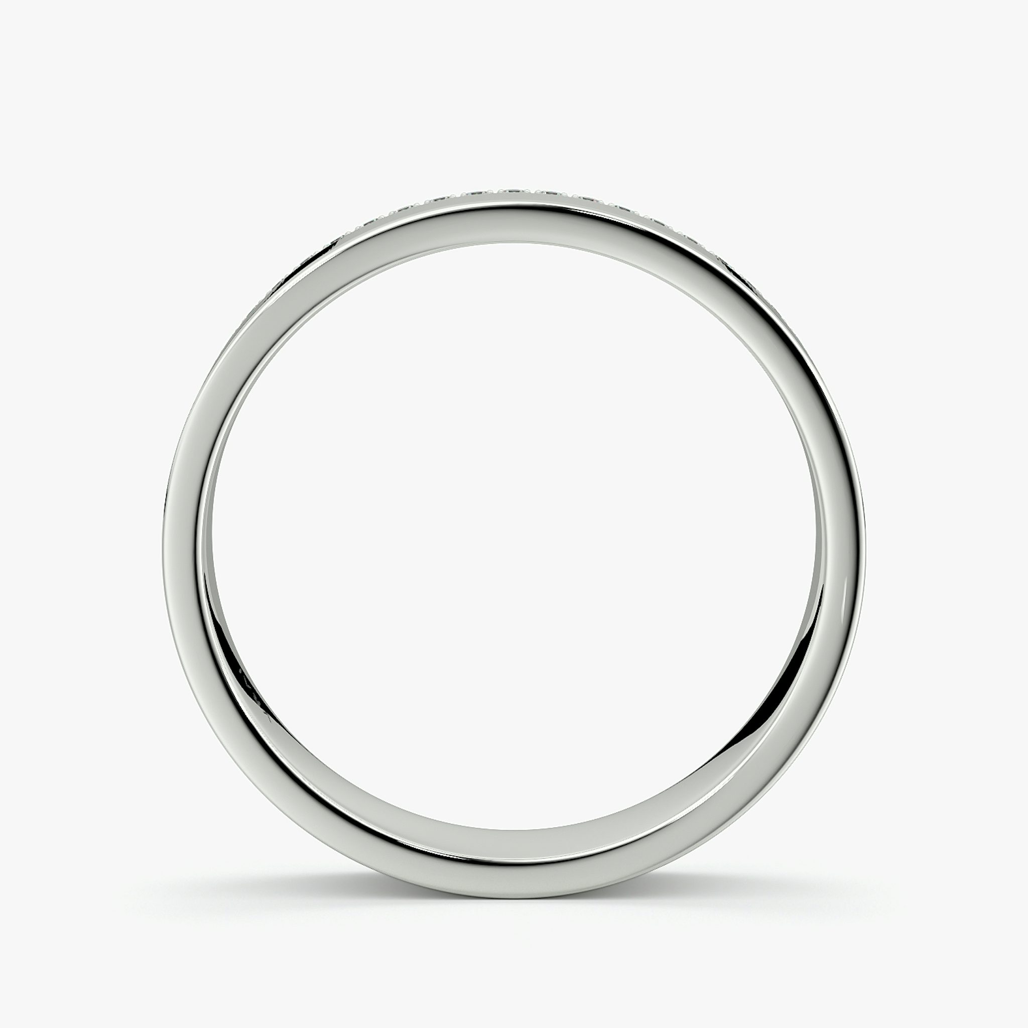 The Pavé Cigar Band | 18k | White Gold | bandAccent: Pavé | paveVersion: single