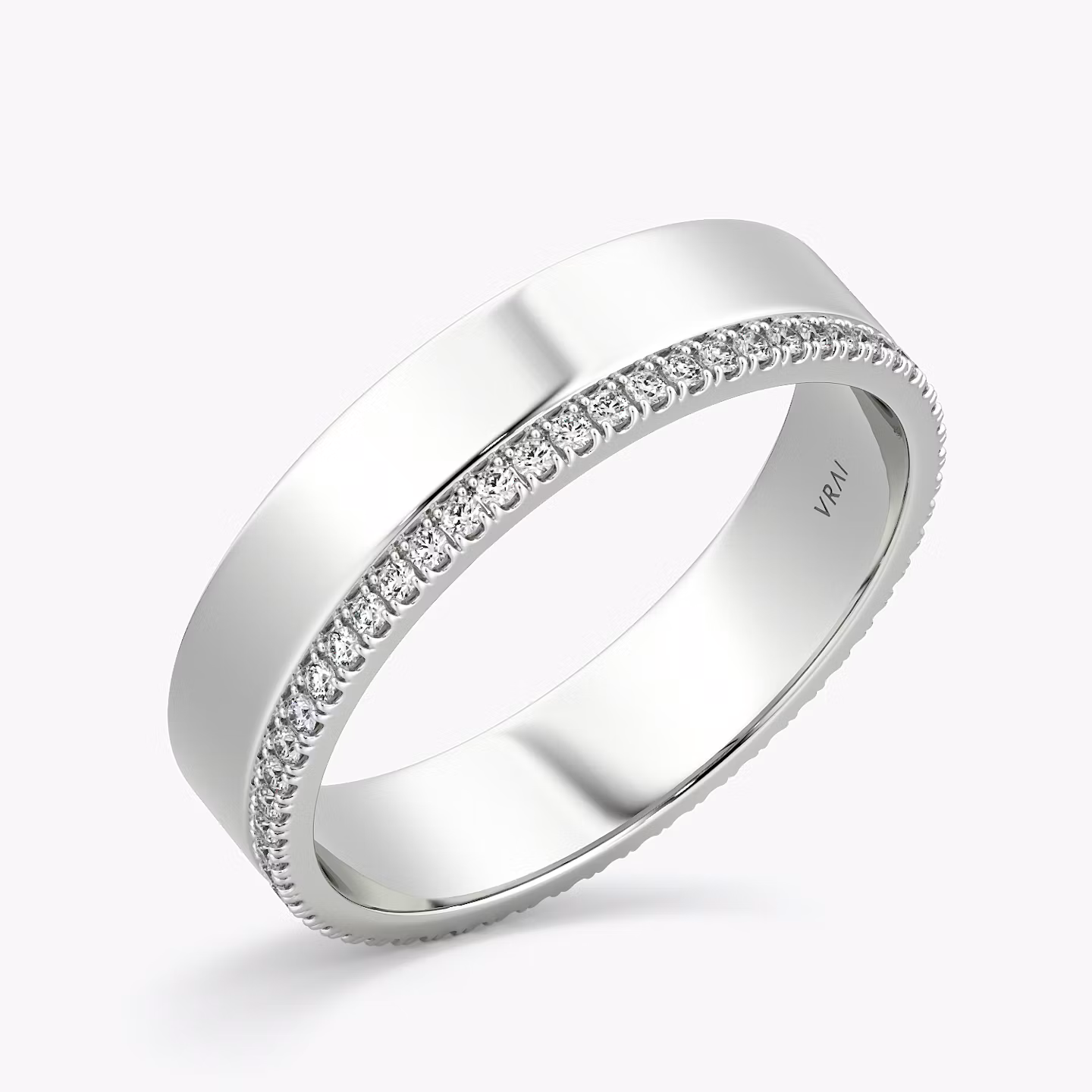 The Pavé Cigar Band | Platinum | bandAccent: Pavé | paveVersion: single