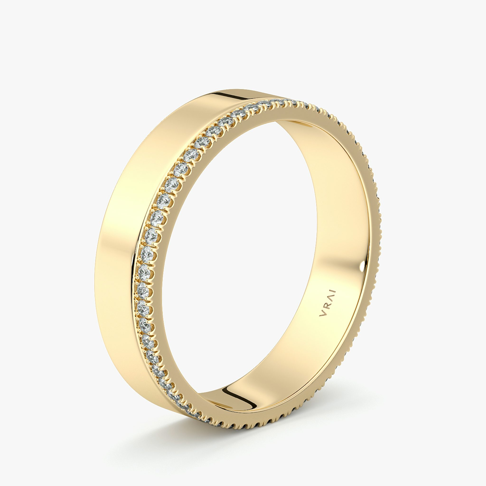 The Pavé Cigar Band | 18k | Yellow Gold | bandAccent: Pavé | paveVersion: single