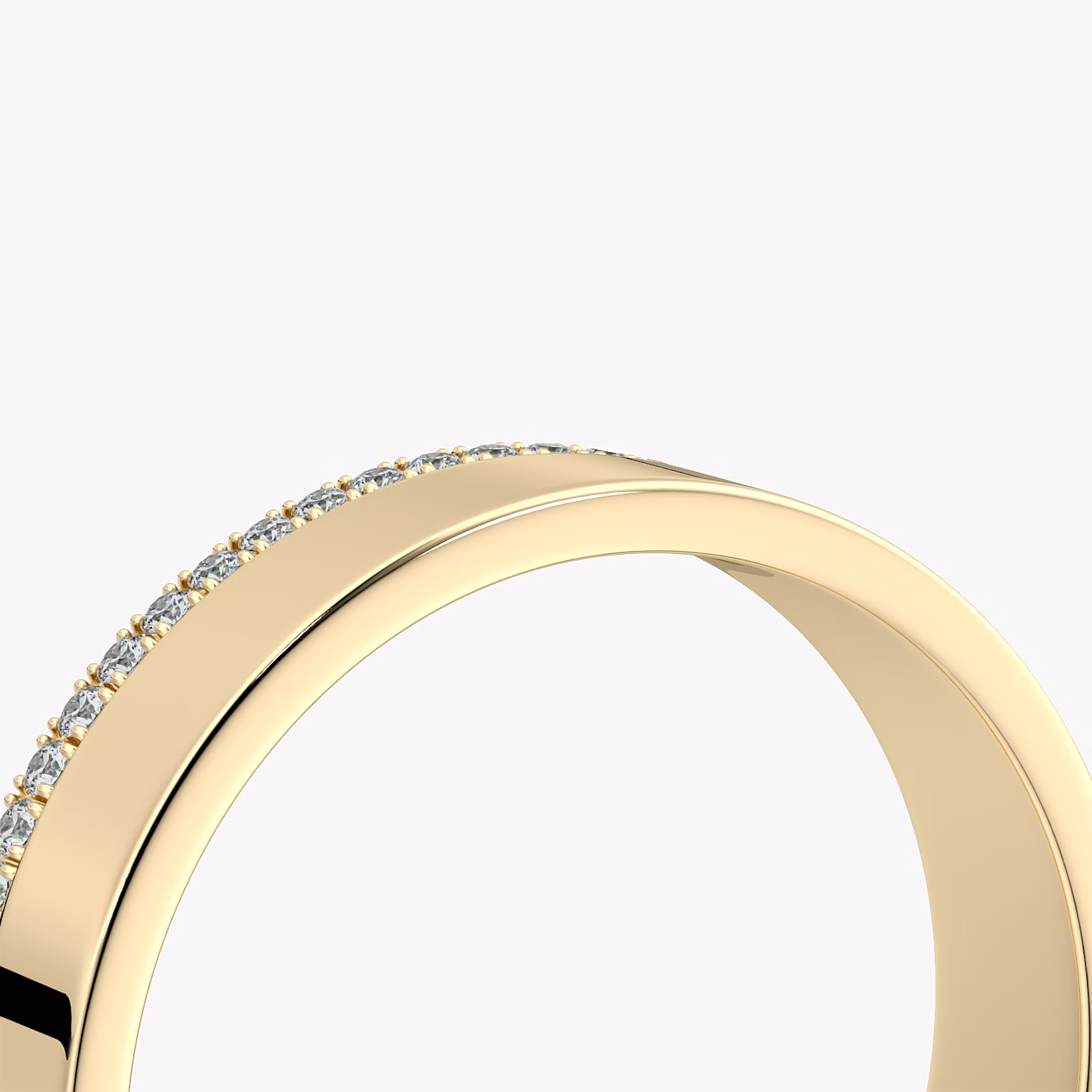 The Pavé Cigar Band | 18k | Yellow Gold | bandAccent: Pavé | paveVersion: single