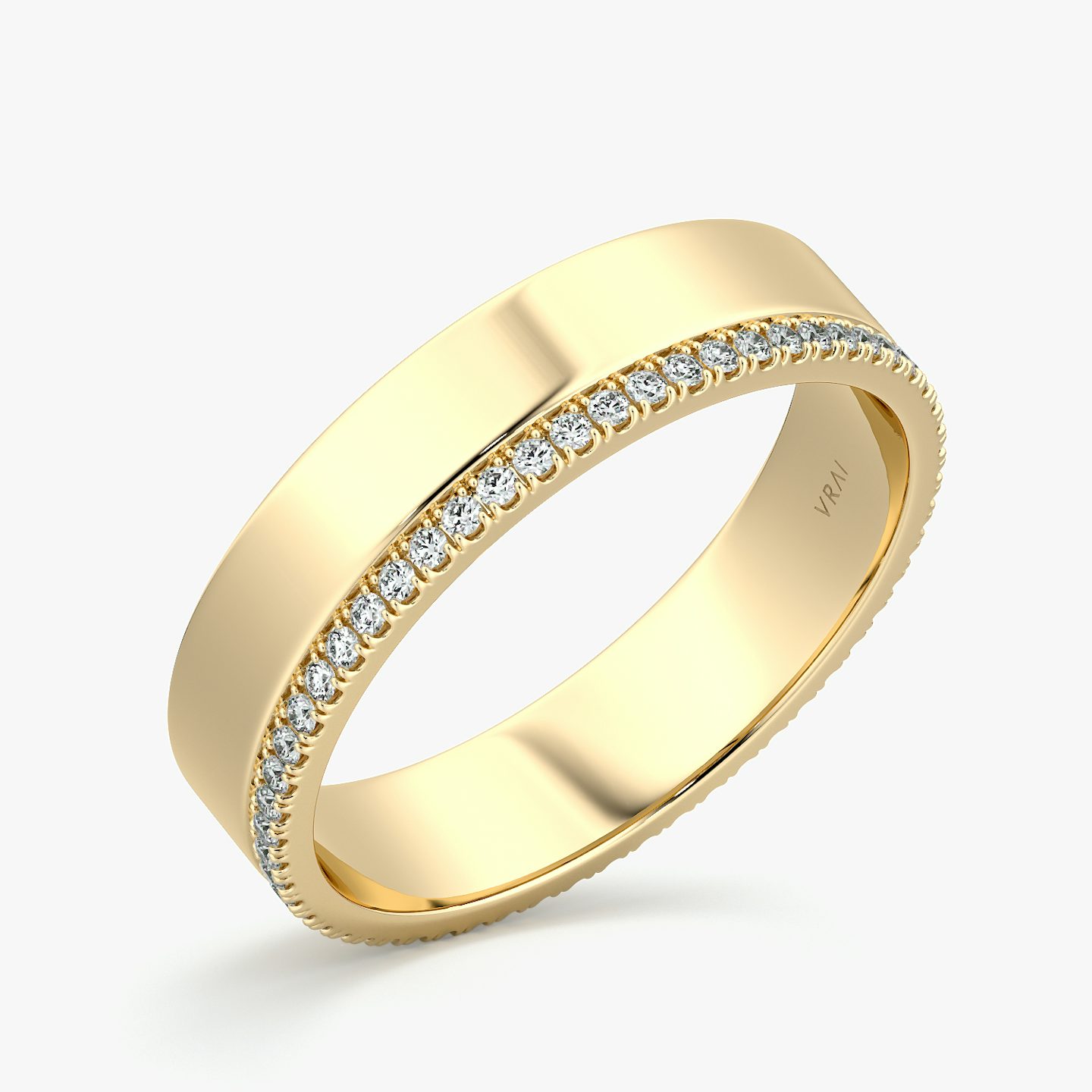 Pavé Cigar Ehering | 18k | Gelbgold | bandAccent: Mit Pavé-Besatz | paveVersion: single