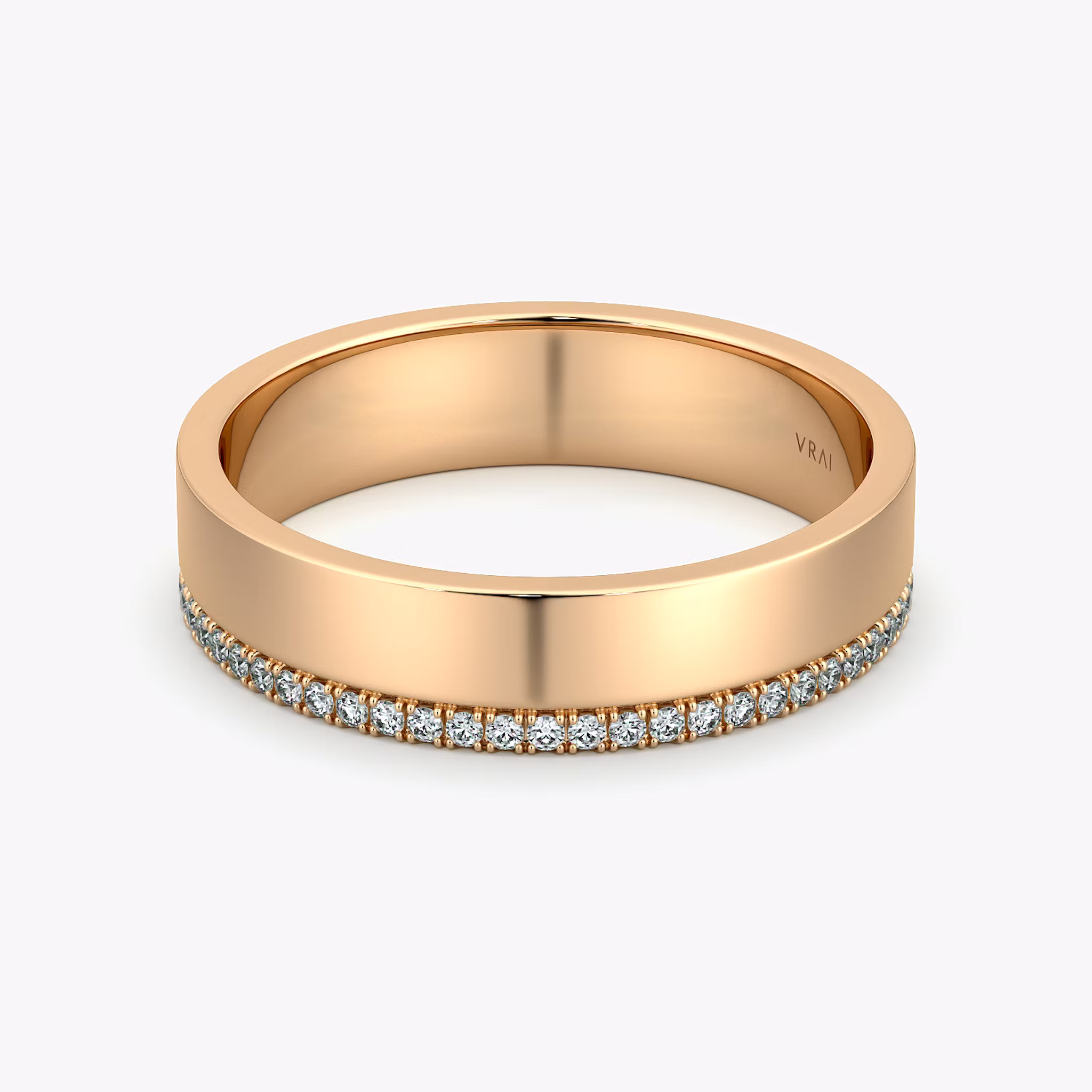 The Pavé Cigar Band | Rose Gold