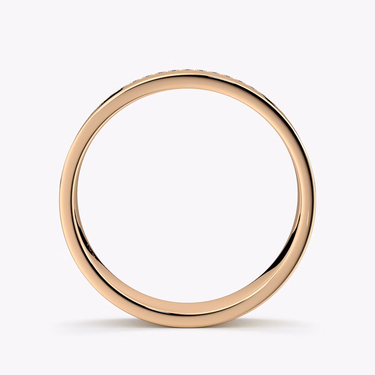 The Pavé Cigar Band | 14k | Rose Gold | bandAccent: Pavé | paveVersion: single