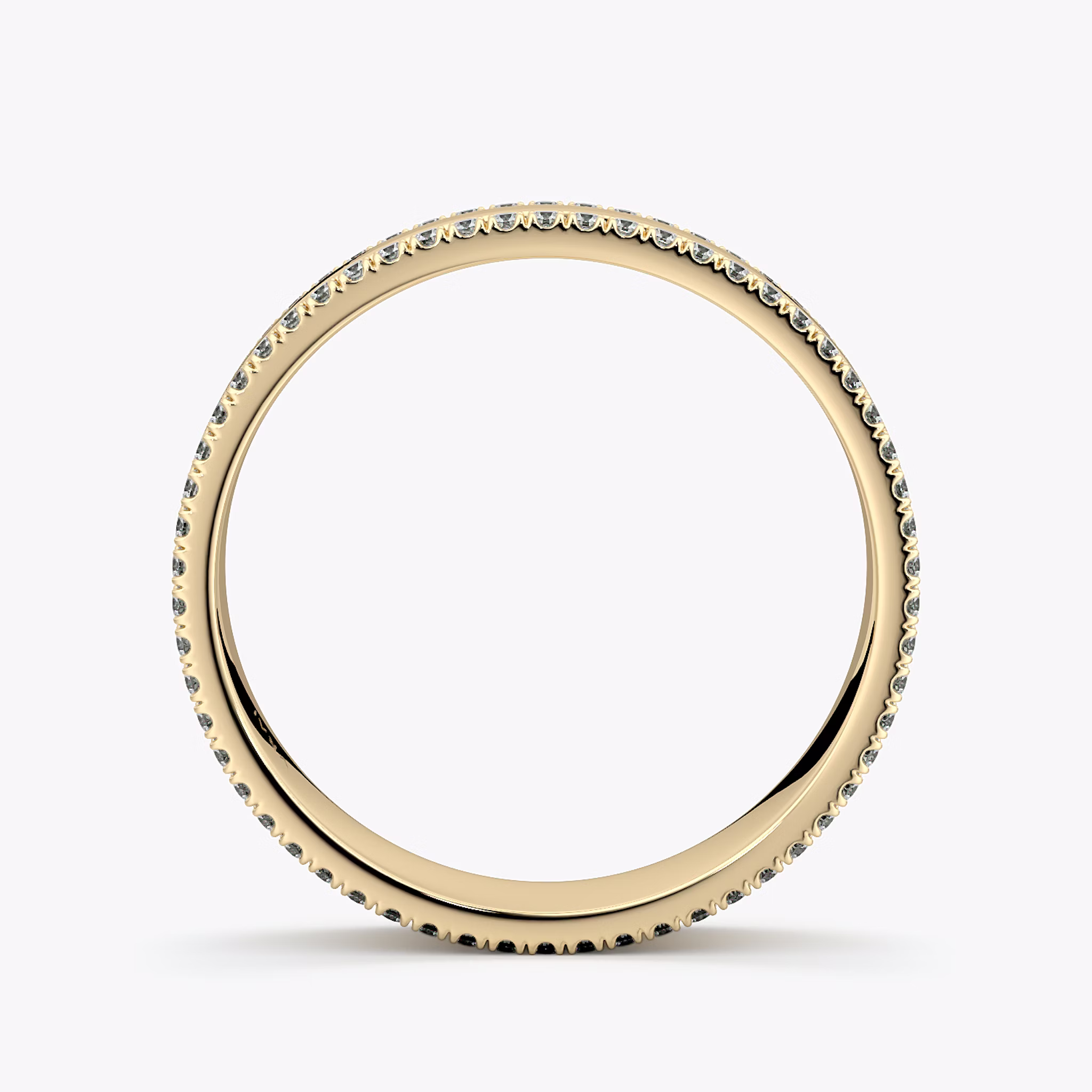 The Pavé Cigar Band | 18k | Yellow Gold | bandAccent: Pavé | paveVersion: double