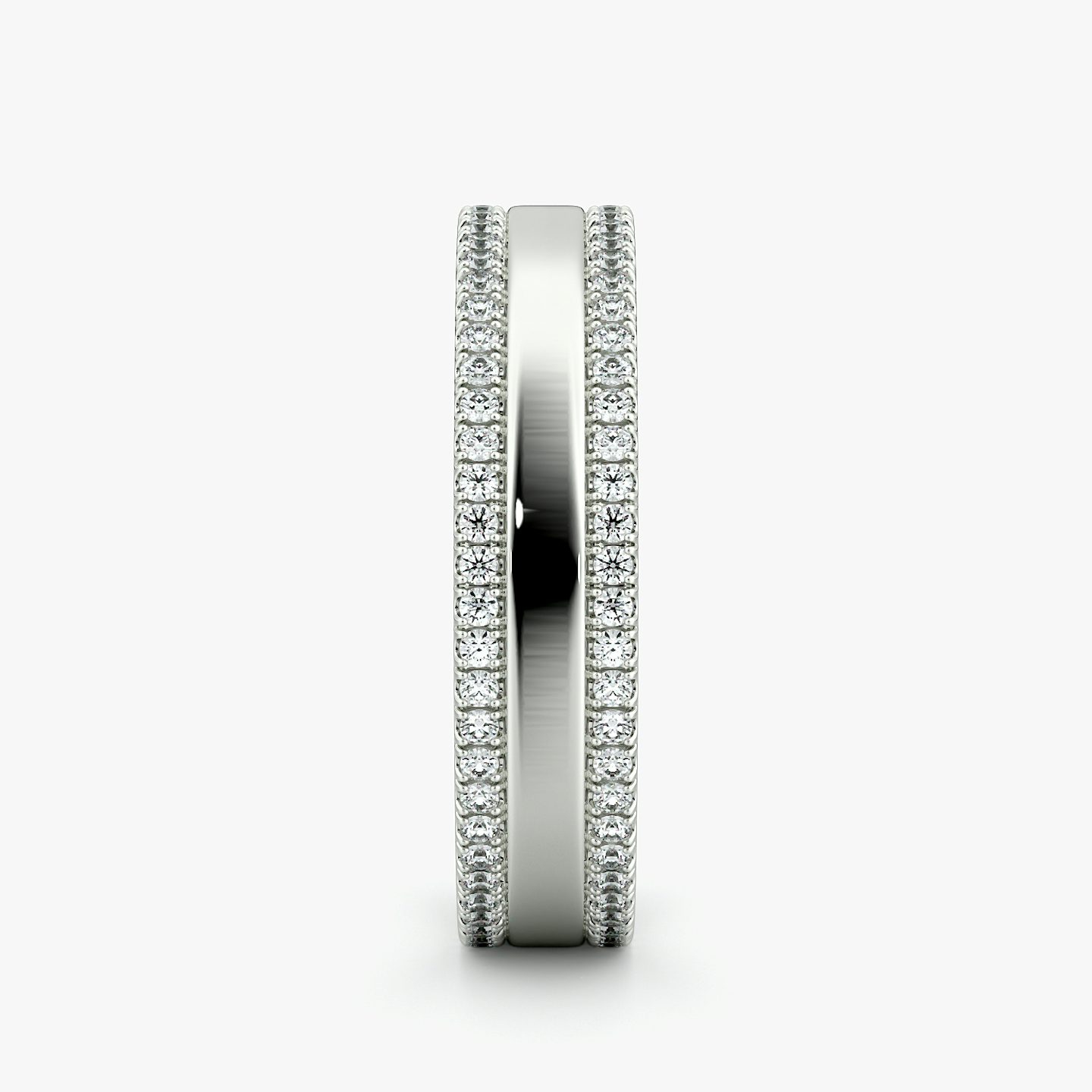 The Pavé Cigar Band | Platinum | bandAccent: Pavé | paveVersion: double