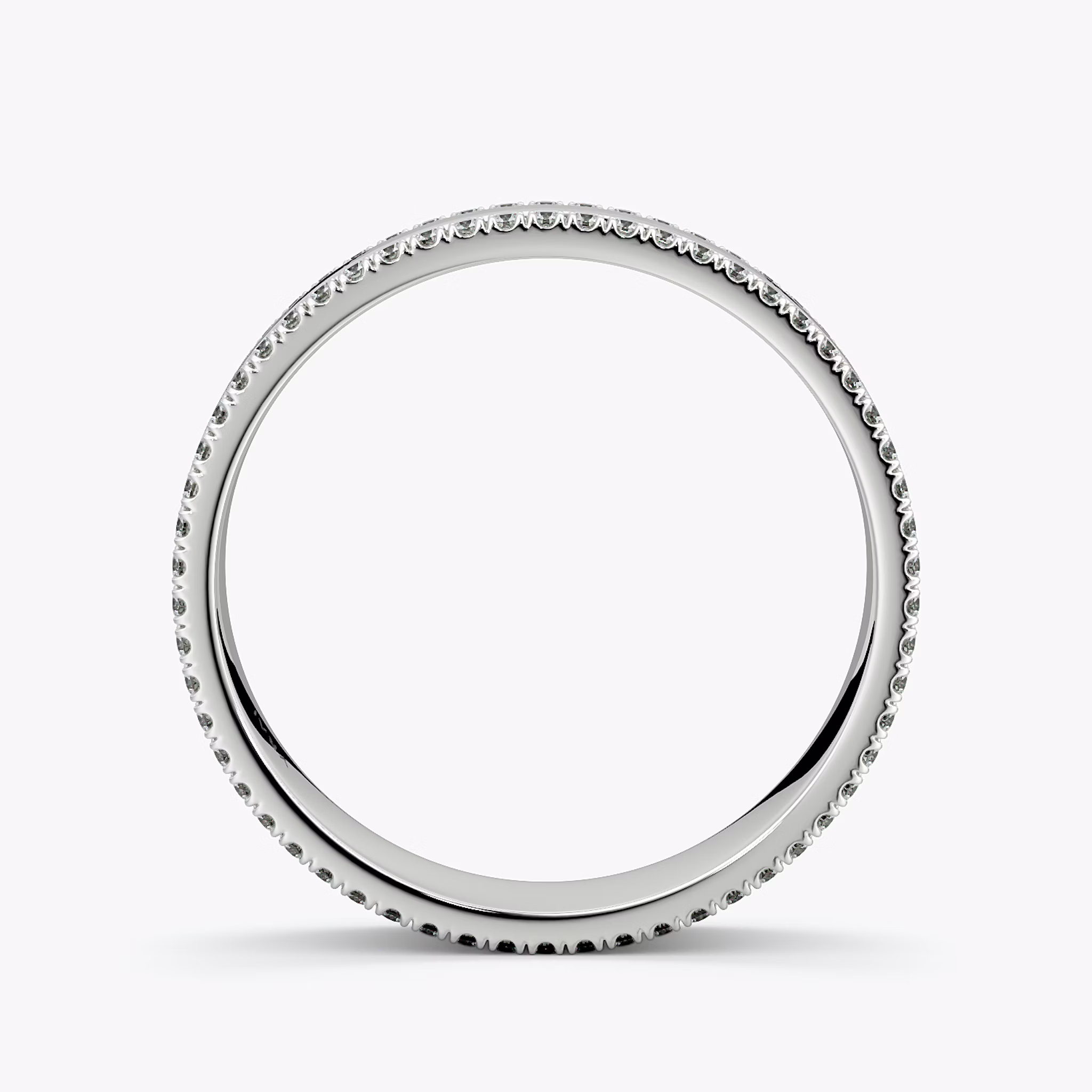 The Pavé Cigar Band | 18k | White Gold | bandAccent: Pavé | paveVersion: double