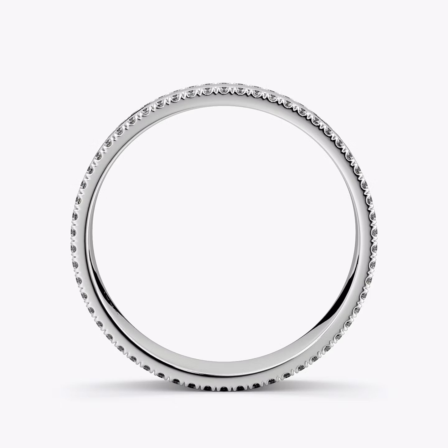 The Pavé Cigar Band | Platinum | bandAccent: Pavé | paveVersion: double