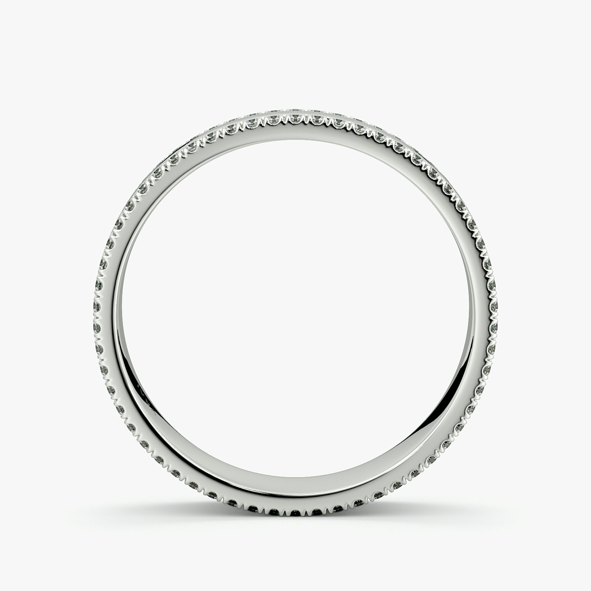 The Pavé Cigar Band | 18k | White Gold | bandAccent: Pavé | paveVersion: double