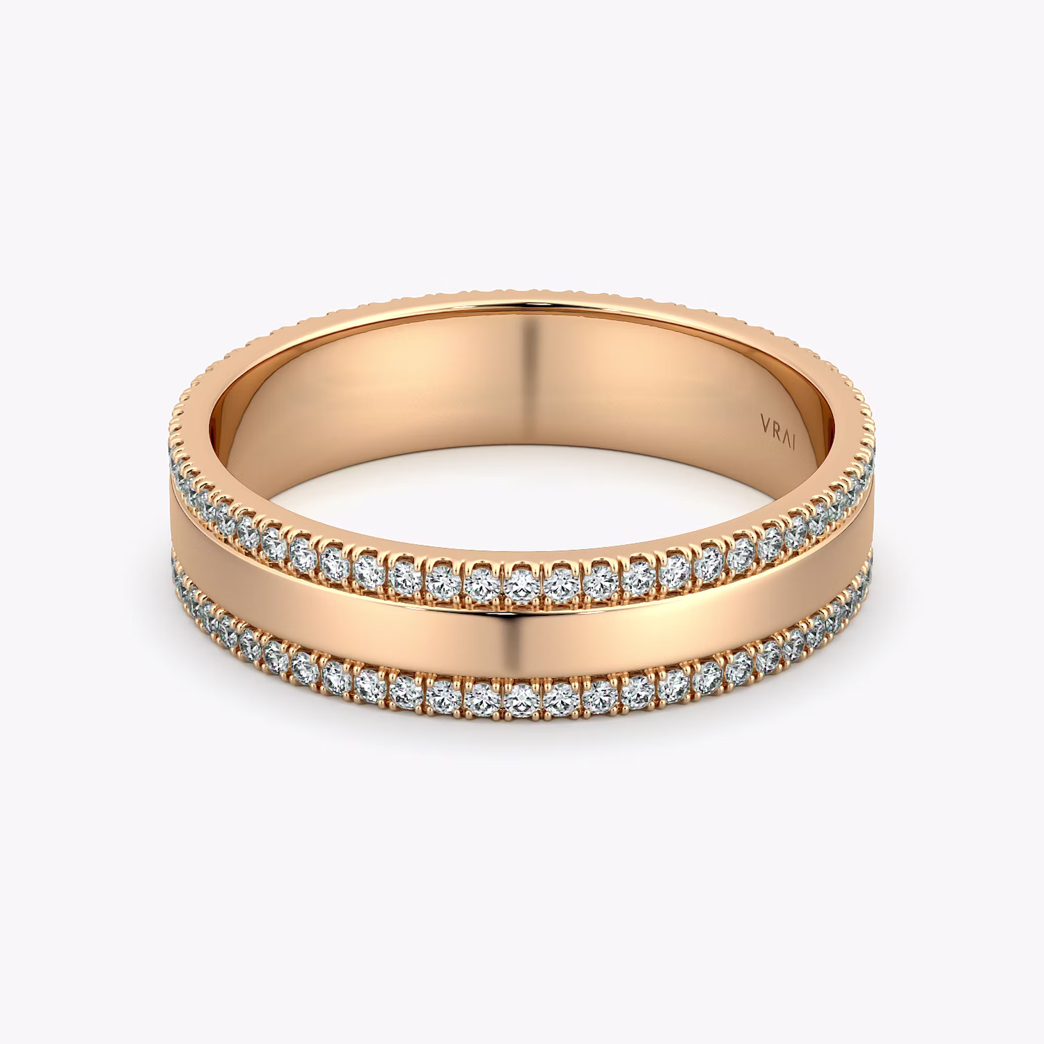 The Pavé Cigar Band | Rose Gold